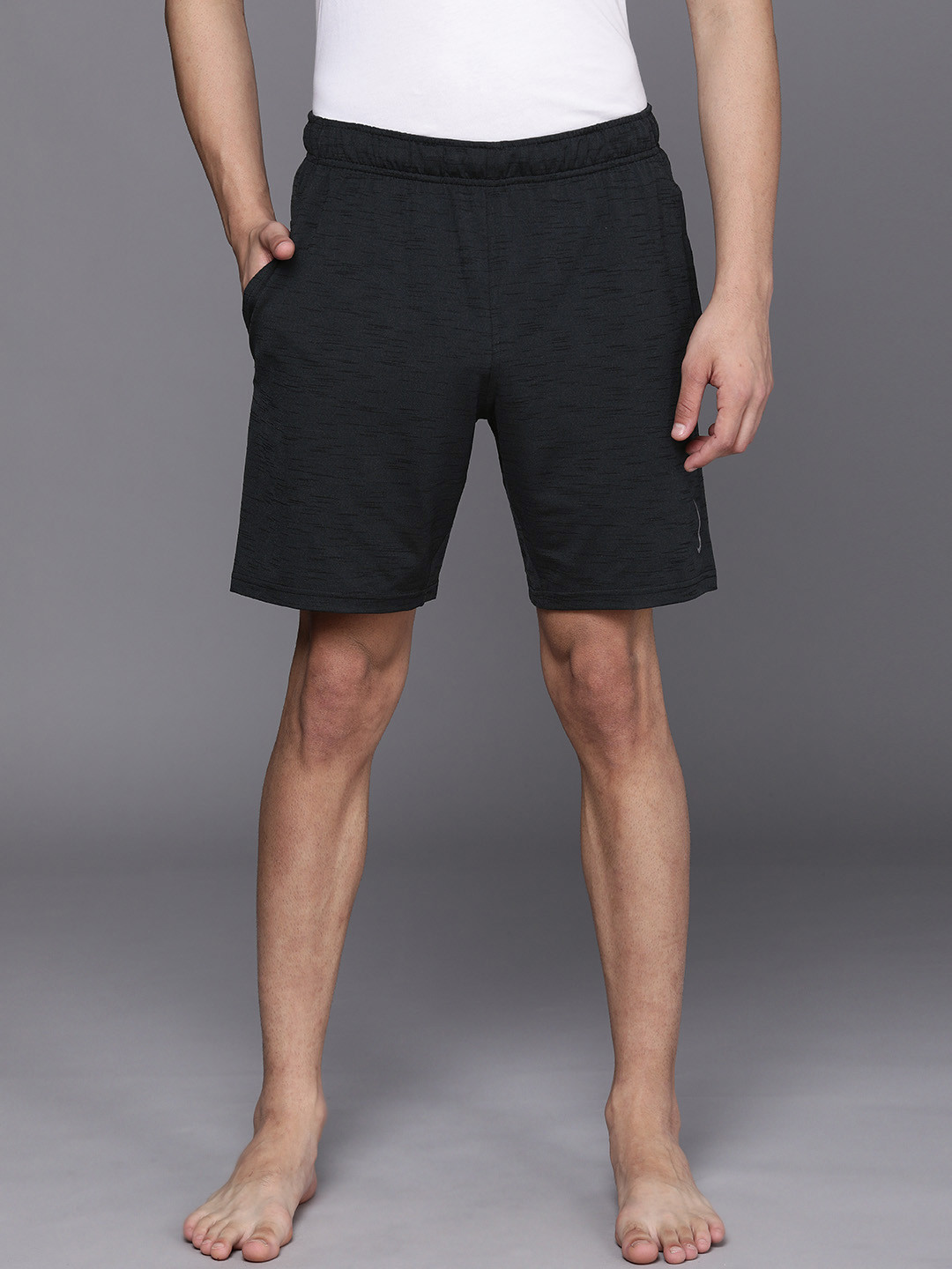 Buy Nike Men Black Solid AS Dri Fit Yoga Shorts Shorts for Men