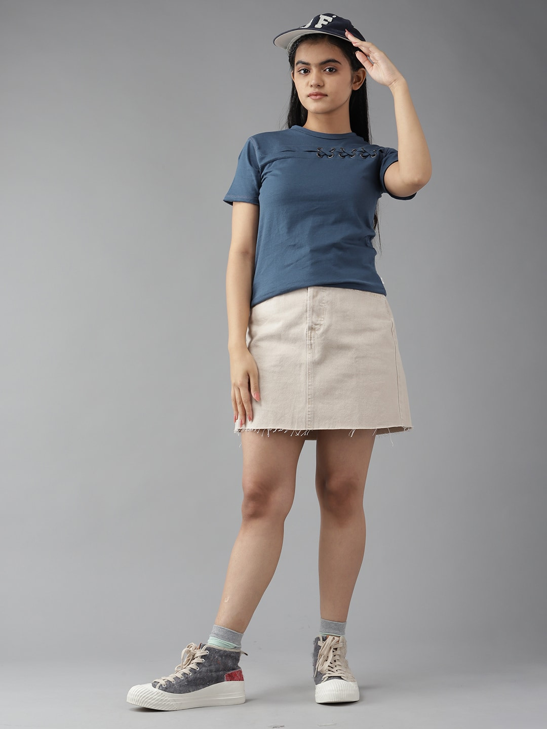 Teal Stylish Girl T-shirt
