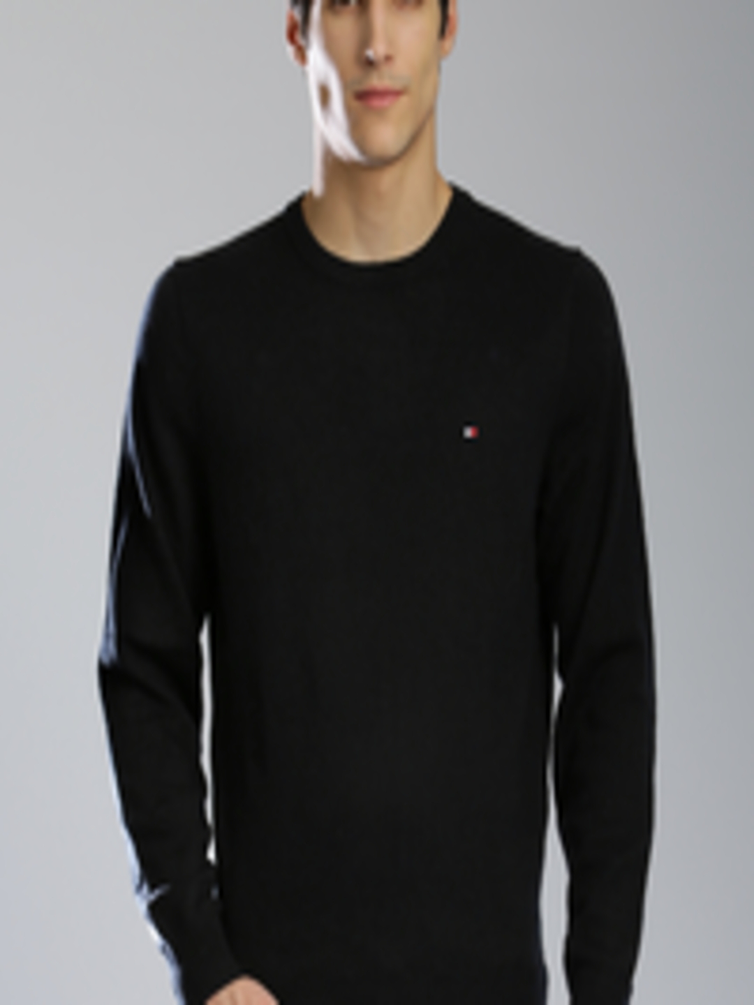 Buy Tommy Hilfiger Men Black Sweater - Sweaters for Men 1519111 | Myntra