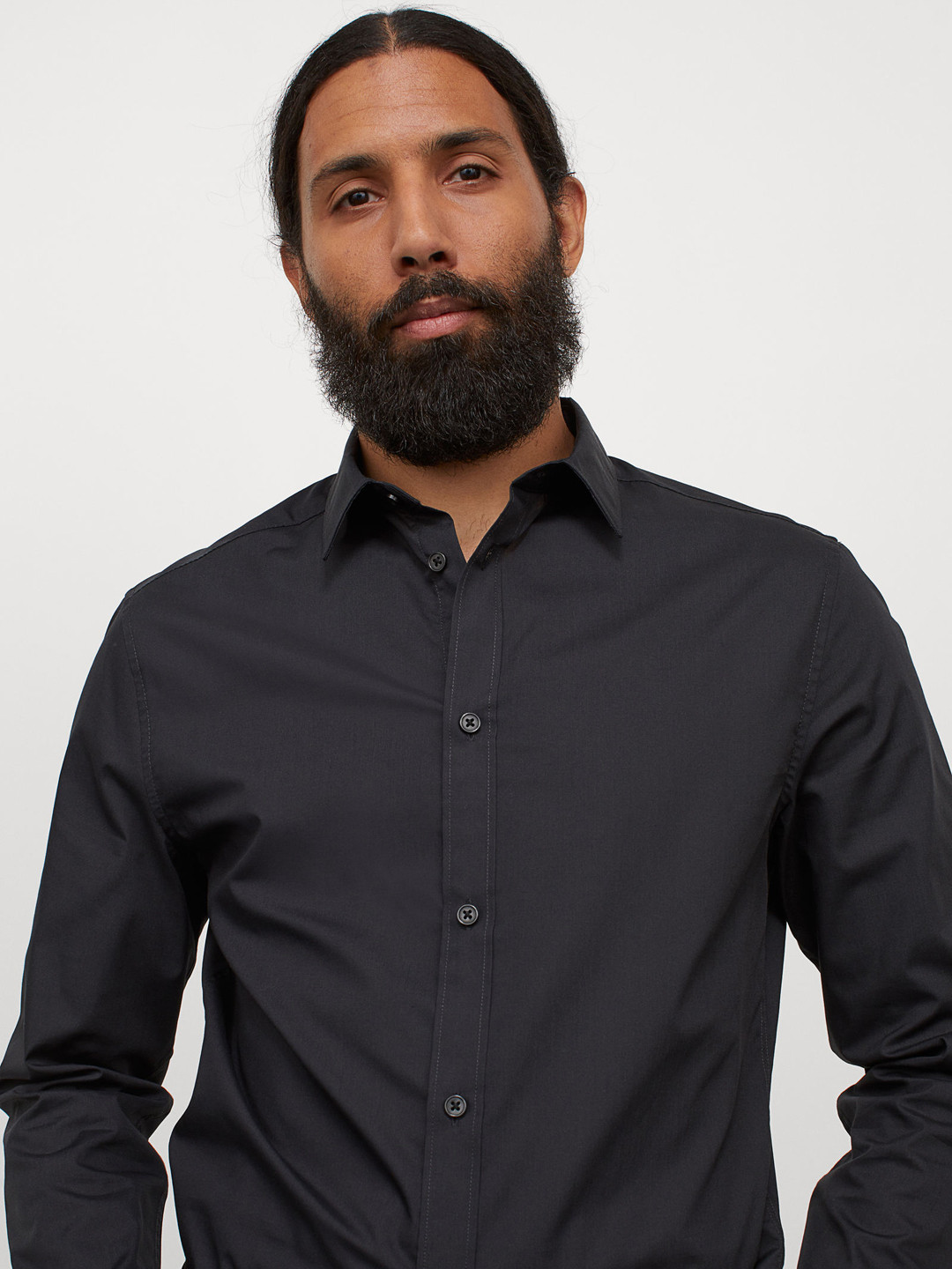 Buy H&M Men Black Slim Fit Easy Iron Shirts Shirts for Men 15193830 Myntra