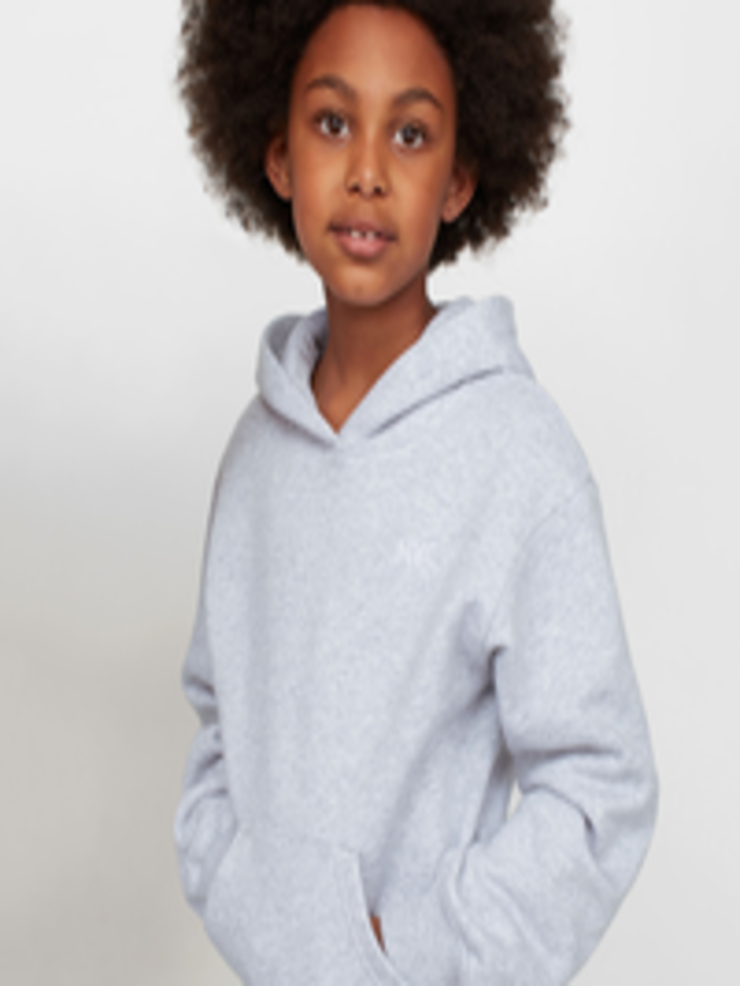 Buy H&M Girls Grey Oversized Hoodie - Sweatshirts for Girls 15198574 ...