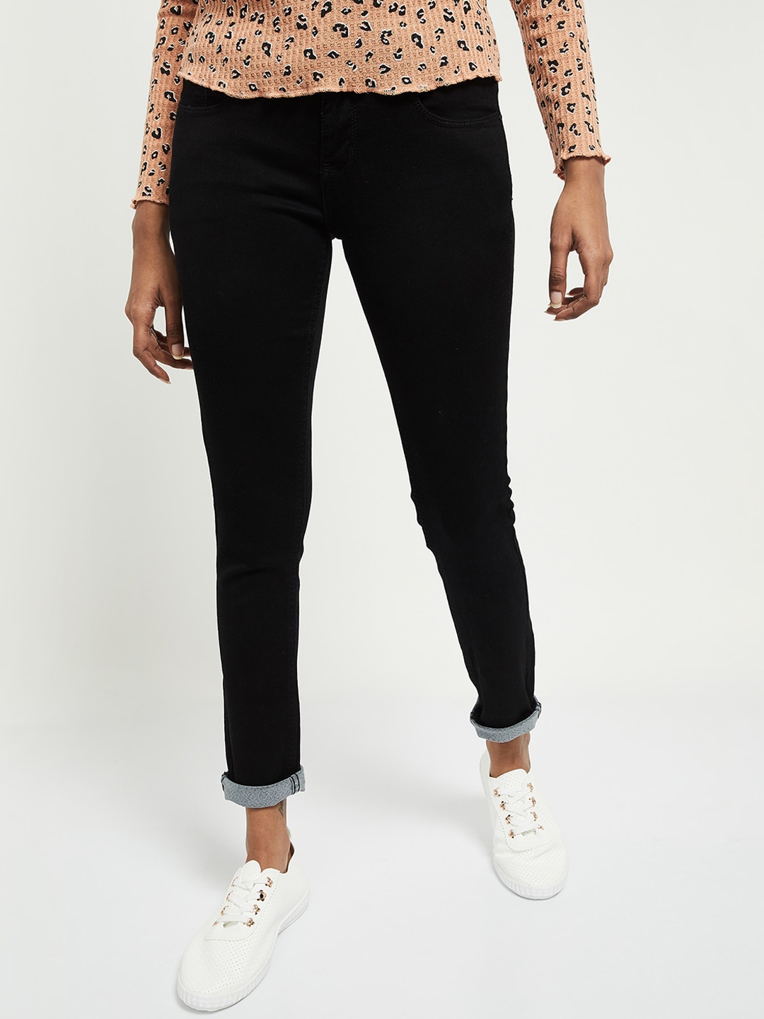 Buy Max Women Black Skinny Fit Jeans - Jeans for Women 15199104 | Myntra