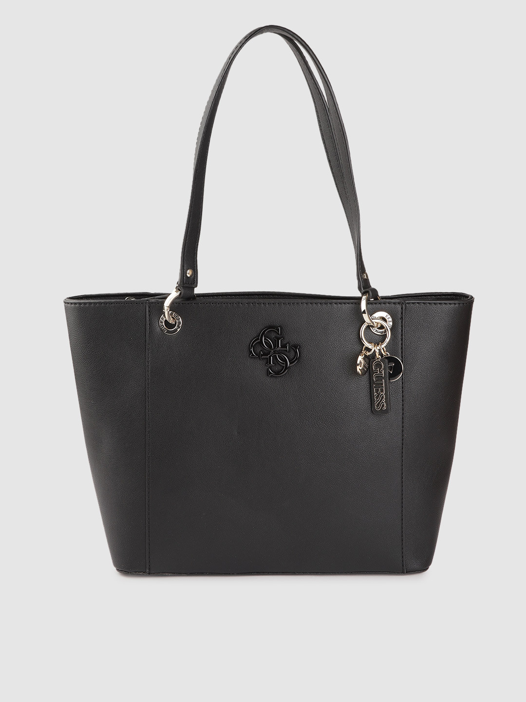 Buy GUESS Women Black Solid Shoulder Bag With Detachable Keychain