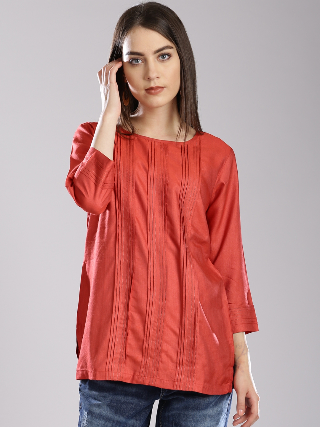 chiffon kurti on myntra