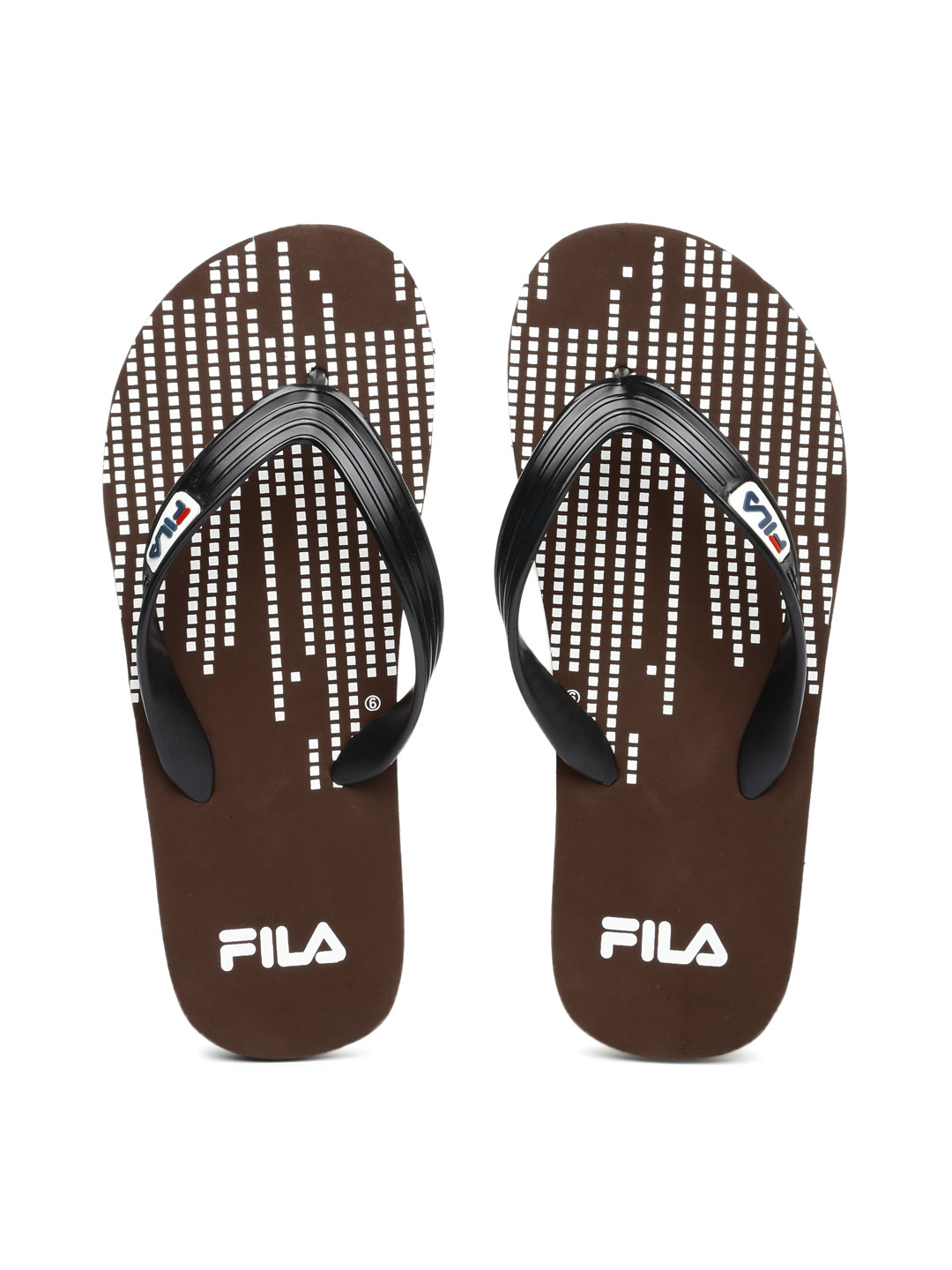 Buy FILA Men Black & Brown Printed Rhythm Flip Flops - Flip Flops for Men 1523402 | Myntra
