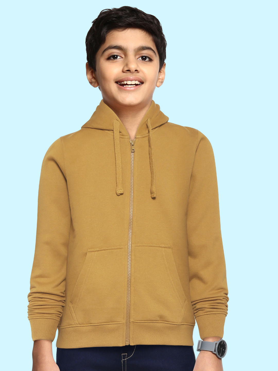 Buy UTH By Roadster Boys Mustard Brown Hooded Sweatshirt Sweatshirts for Boys 15236530 Myntra