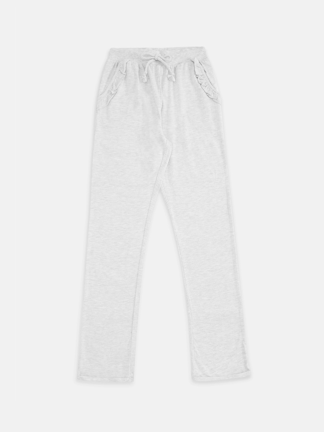 Buy Pantaloons Junior Girls Grey Melange Solid Track Pants Track