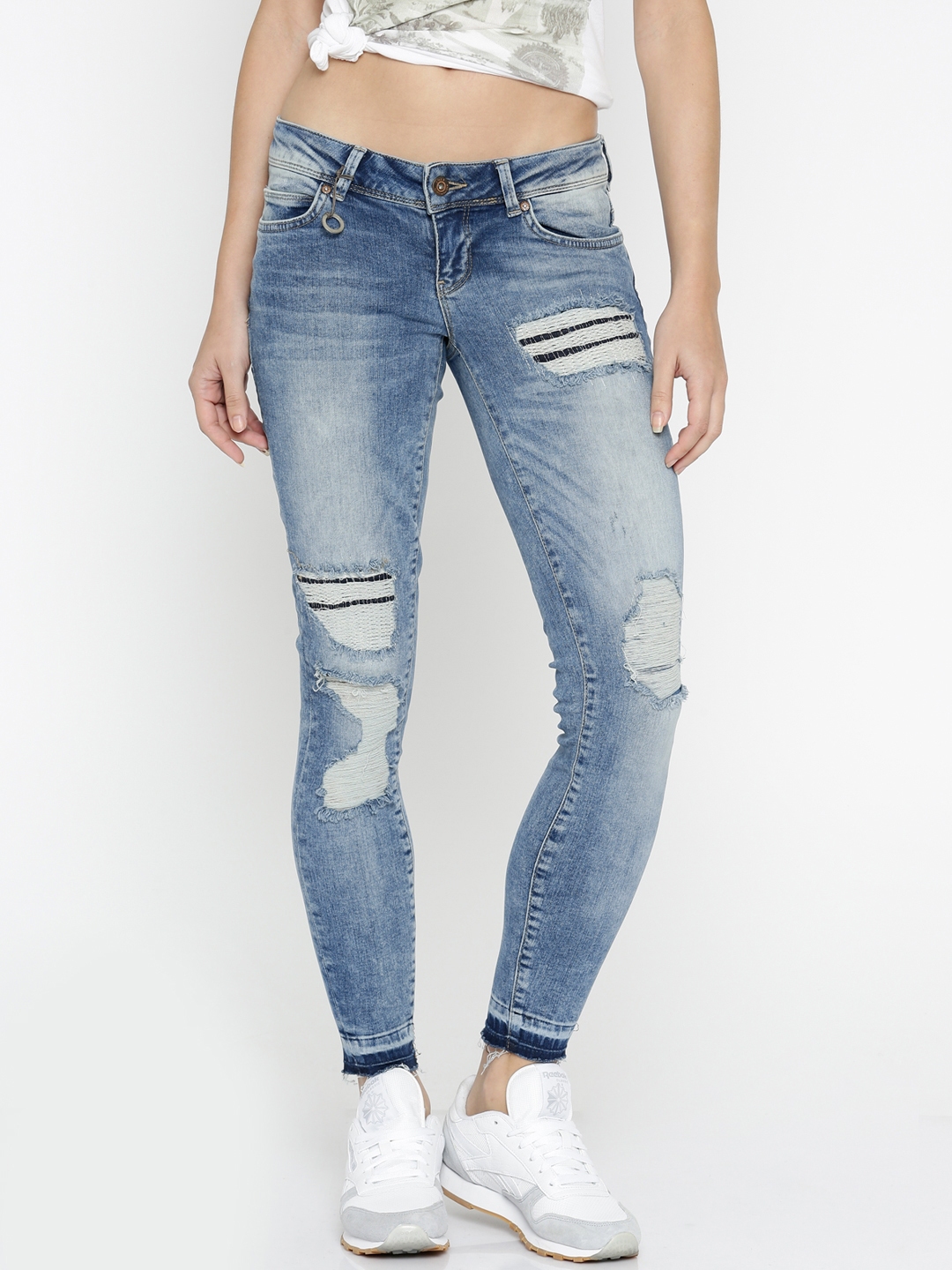highly distressed jeans womens