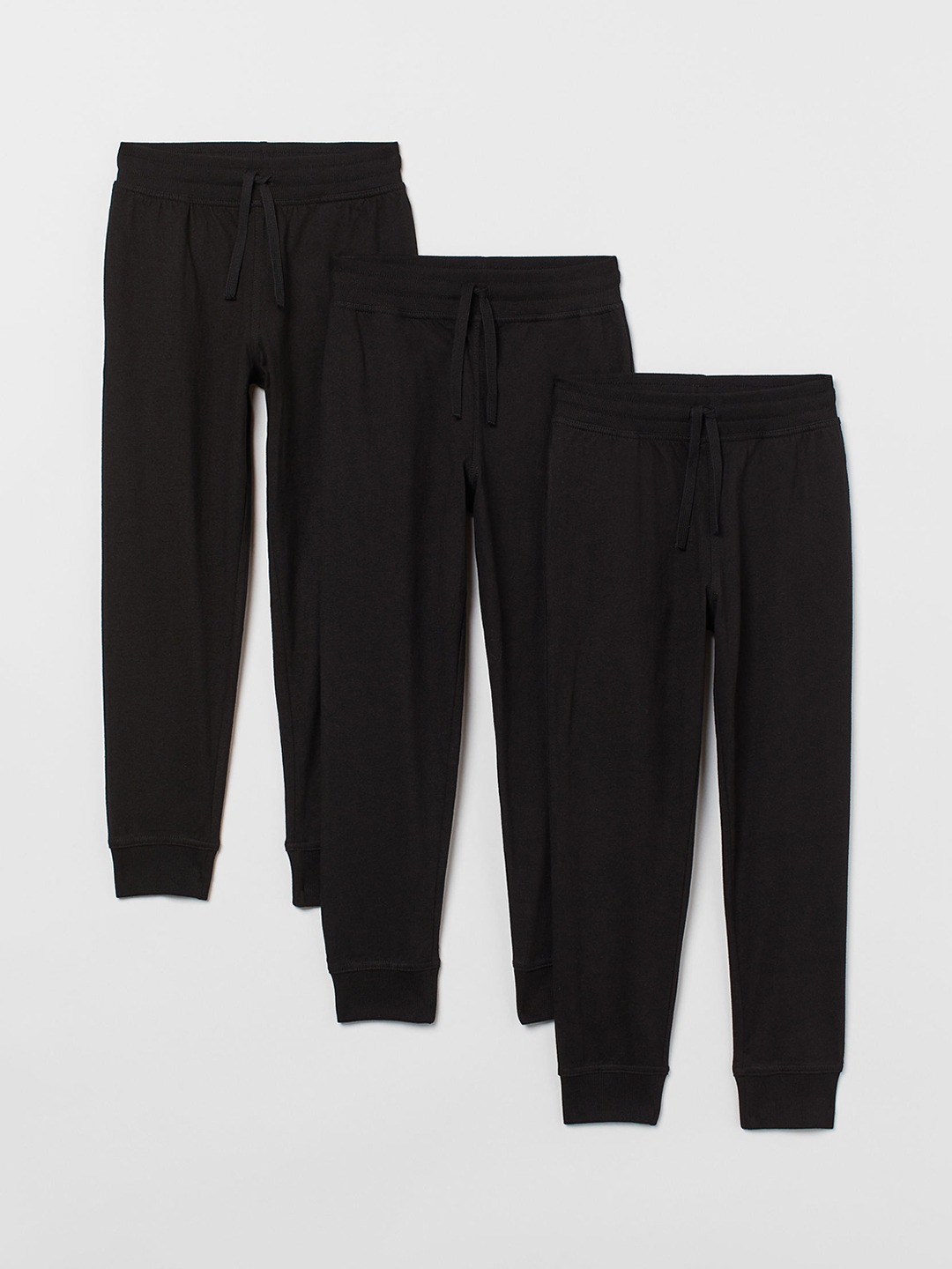 Buy H&M Boys Black 3 Pack Cotton Jersey Joggers - Trousers for Boys ...