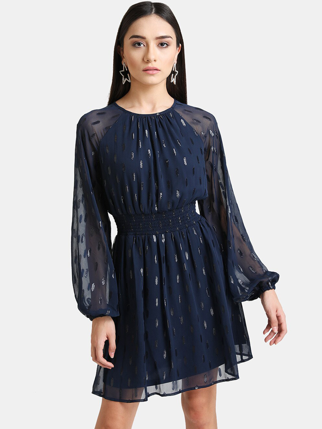 Buy Kazo Blue Ethnic Motifs Dress Dresses for Women 15244438 Myntra