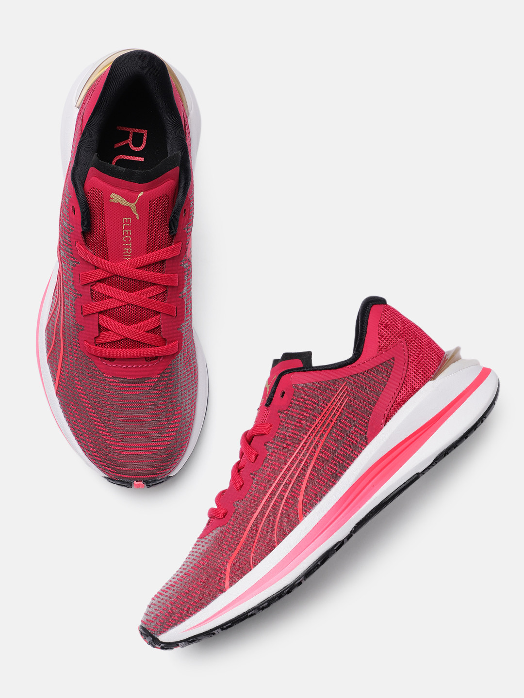 Buy Puma Women Persian Red Solid Electrify Nitro Turn Running Shoes