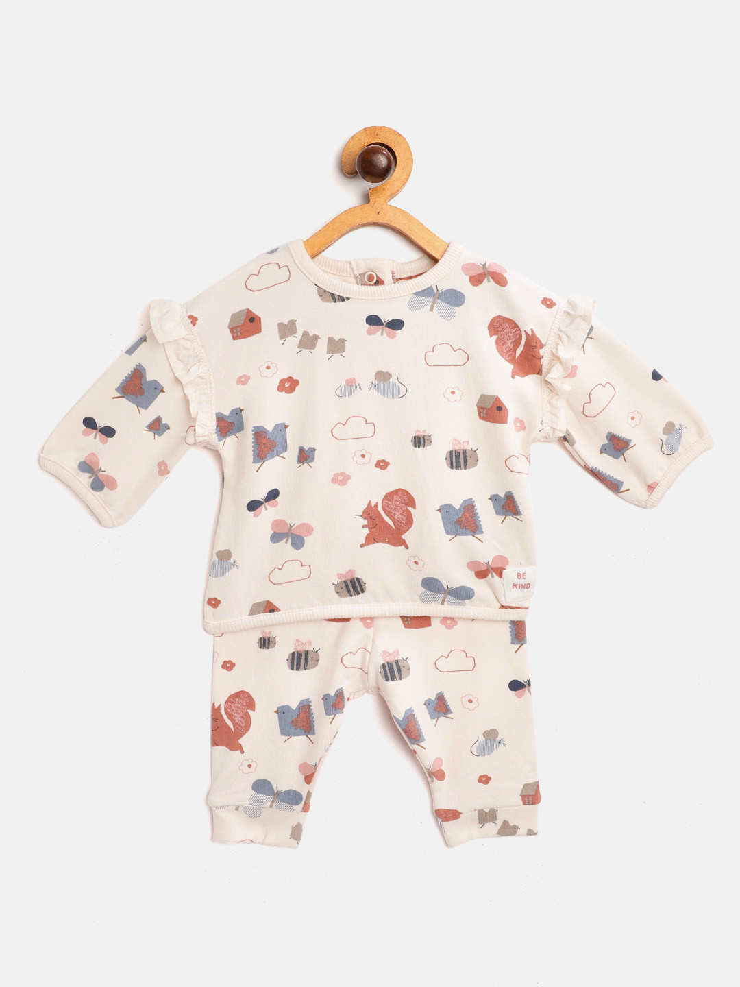 Buy Marks & Spencer Kids Cream Coloured & Blue Conversational Print
