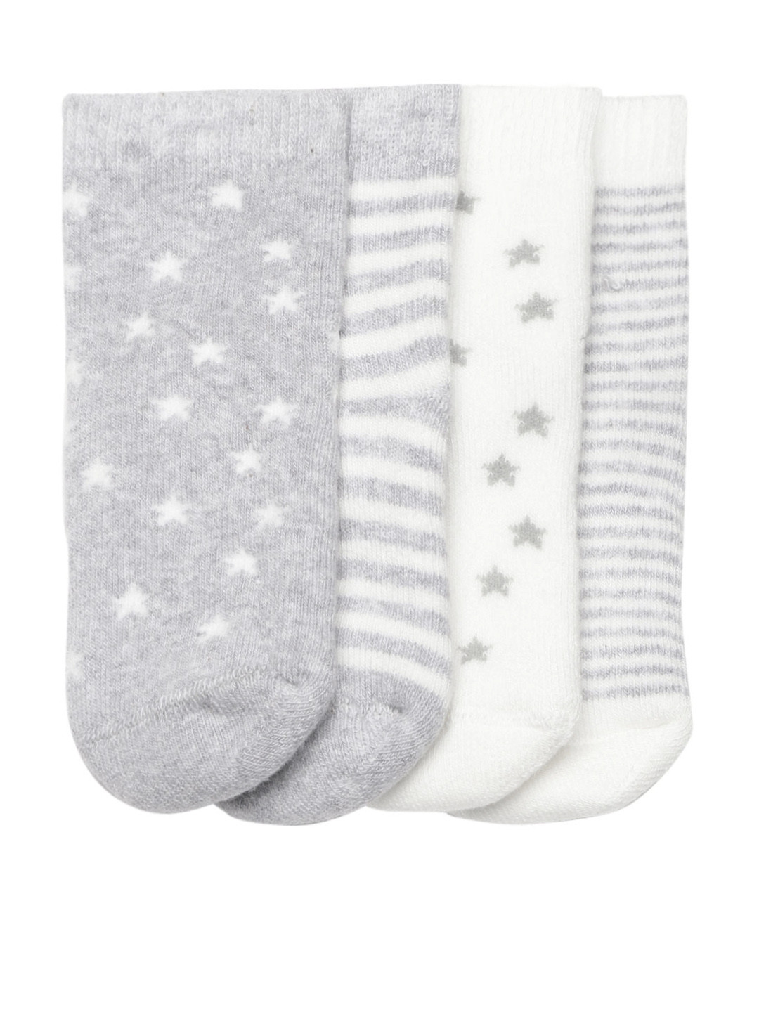 Buy Marks & Spencer Kids Grey & White Set Of 4 Socks Socks for Unisex