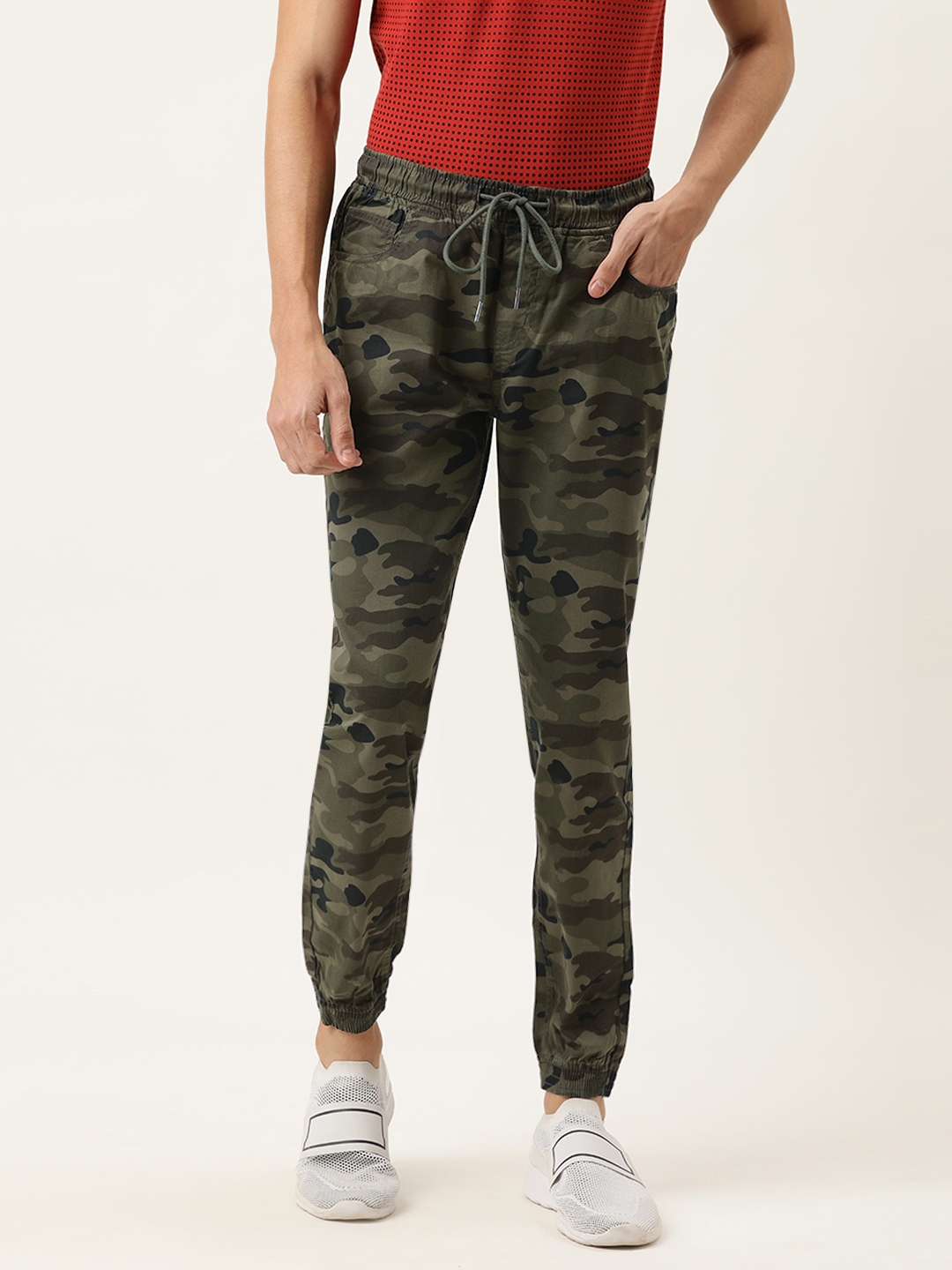 ivoc olive solid joggers