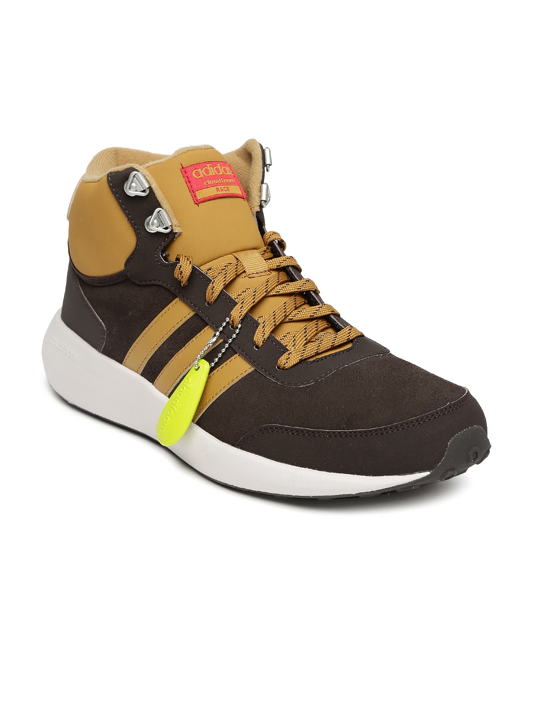 Buy ADIDAS NEO Men Brown Colourblocked Mid Top Sneakers - Casual Shoes for Men 1525182 | Myntra