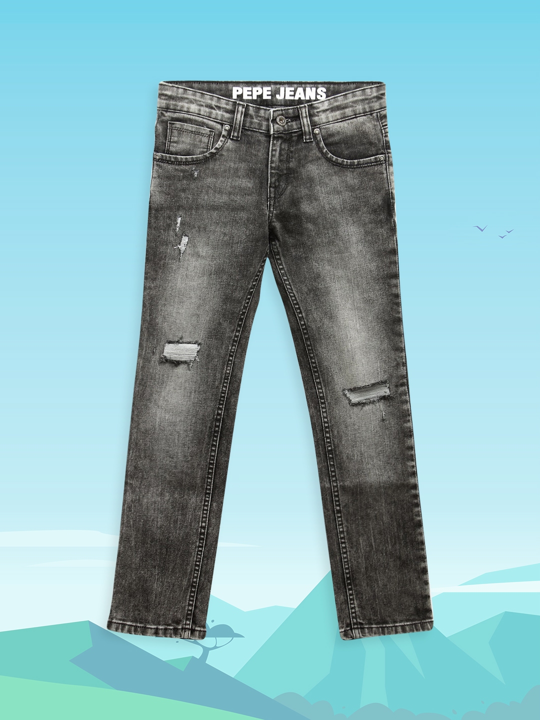 boys black slim joggers
