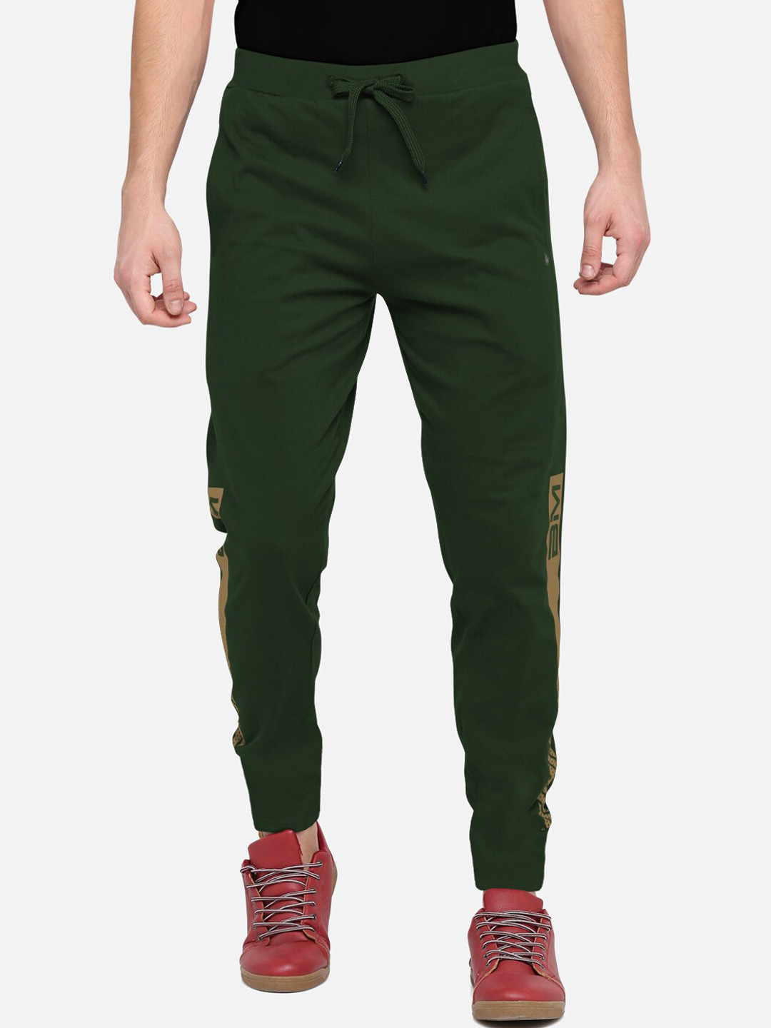 Buy BULLMER Men Olive Green Sports Track Pants Track Pants for Men