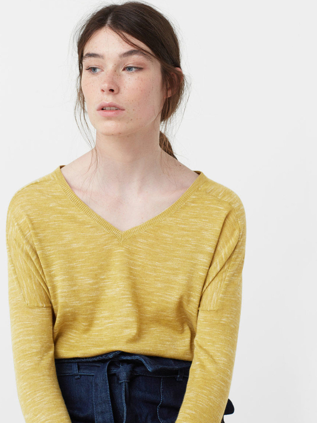 Buy MANGO Women Olive Green Solid Sweater Sweaters for Women 1526232