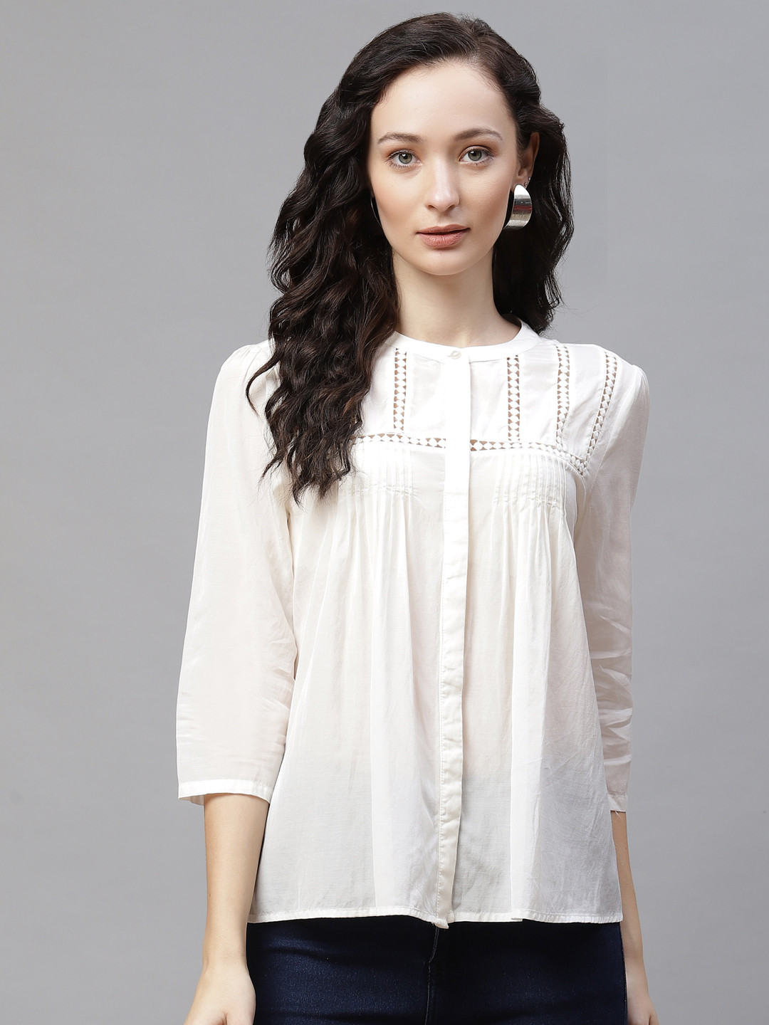 Buy Marks & Spencer White Blouson Top - Tops for Women 15262640 | Myntra