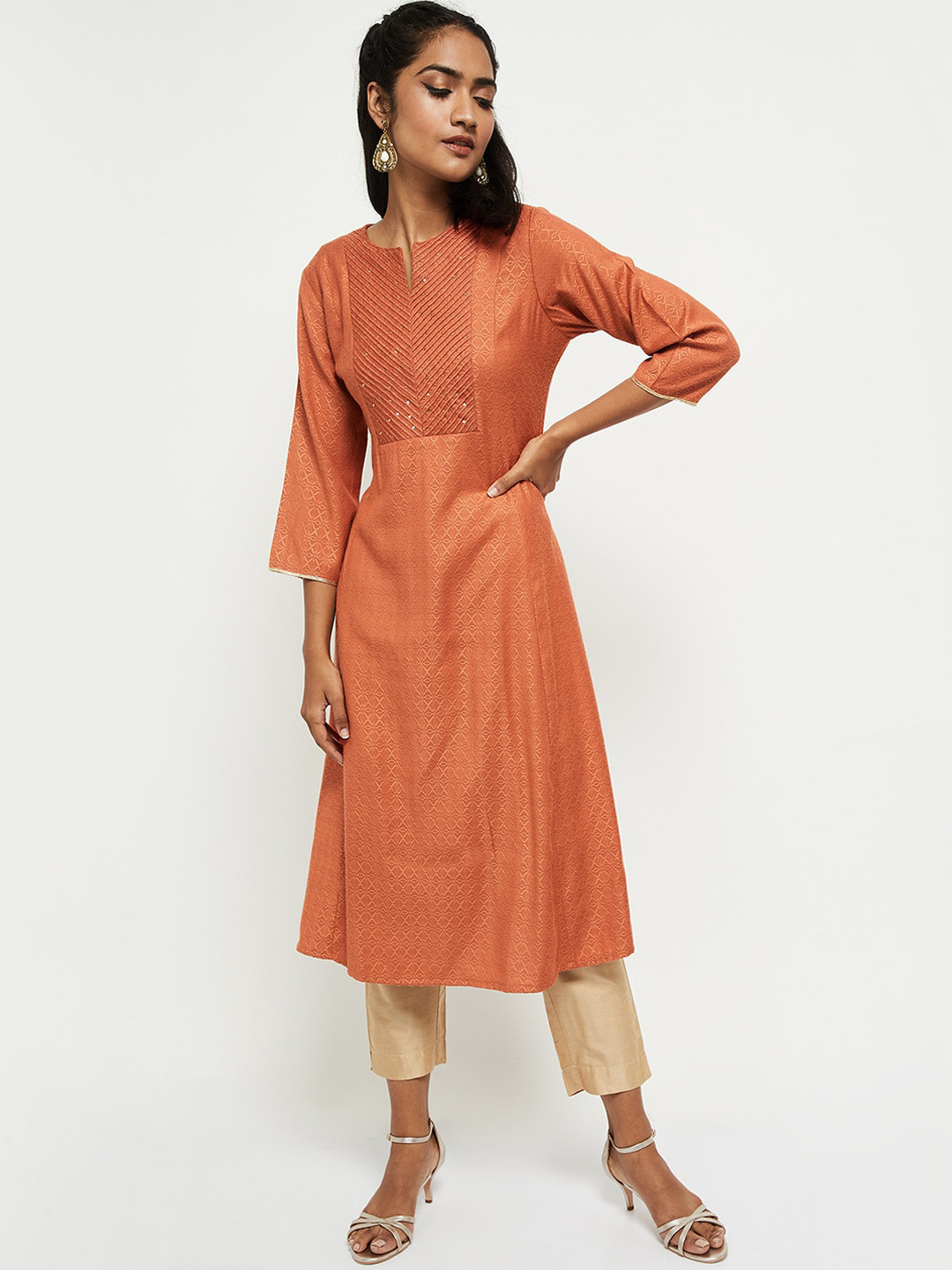 Coral Bells Kurta Grey main image 1