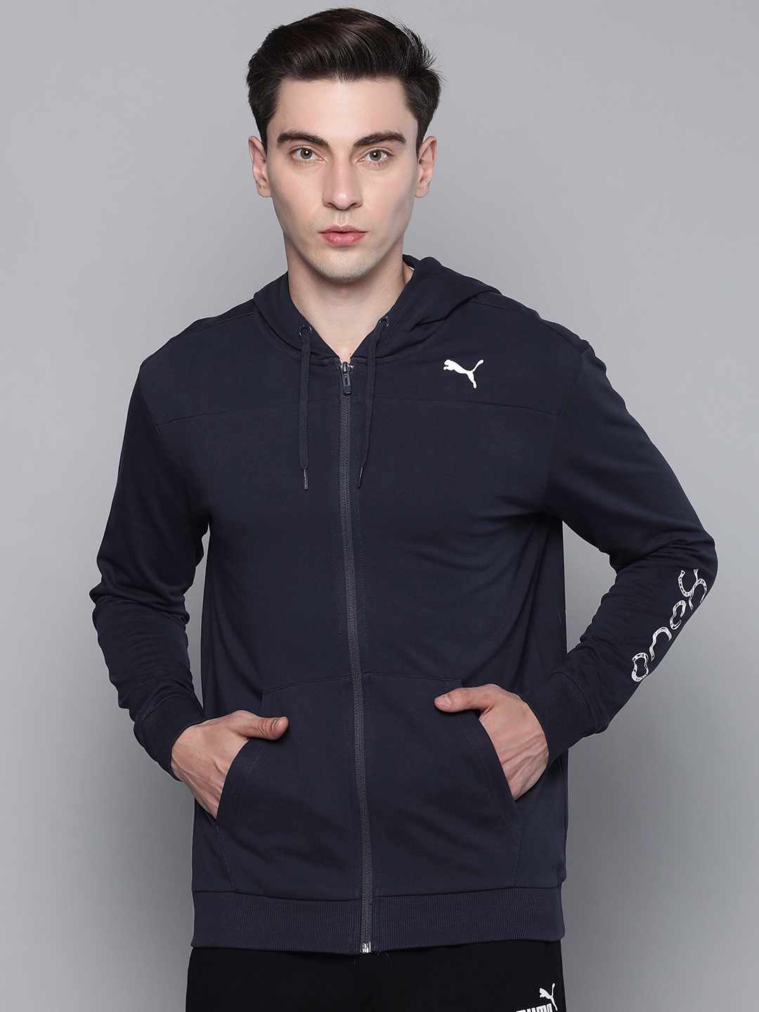 Buy One8 X PUMA Men Blue Typography Printed Track Jacket - Jackets for ...