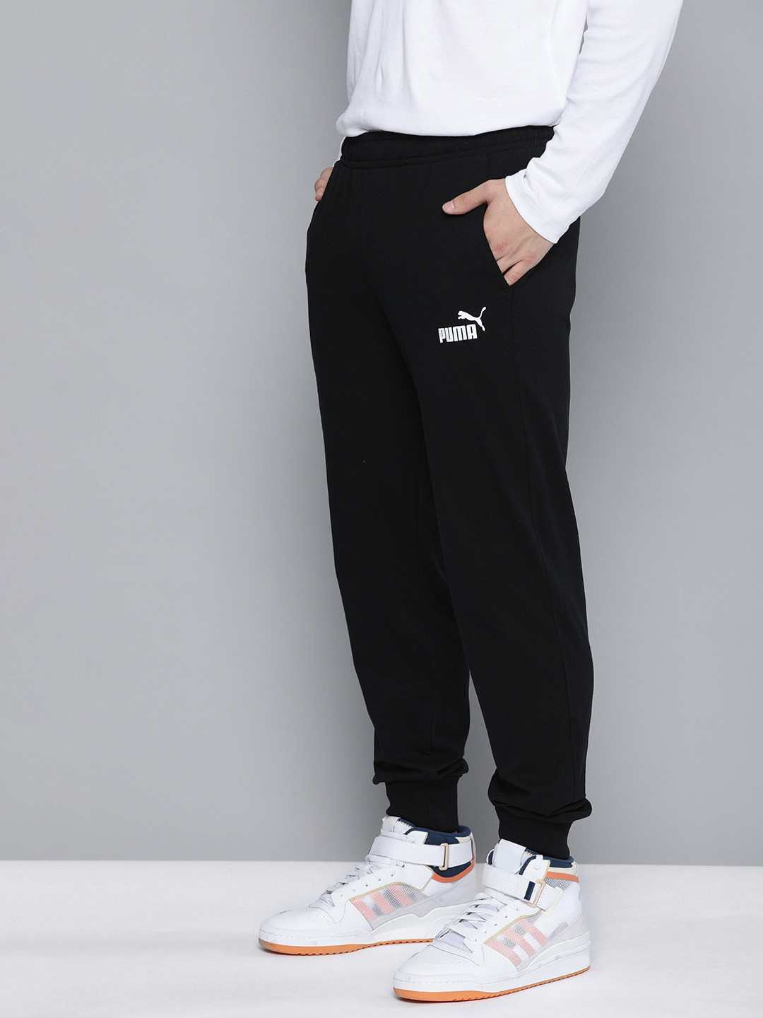 Buy Puma Men Black Ess Printed Regular Jersey Joggers Track Pants for