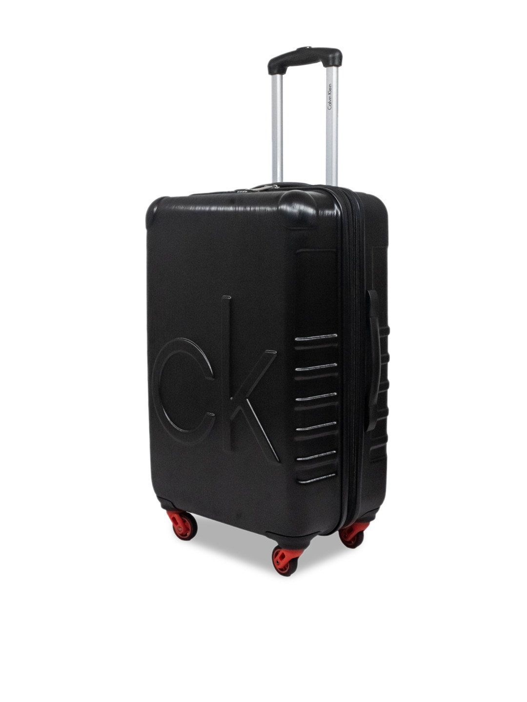 Buy Calvin Klein CK LOGO Range Black & Red Color Hard Medium Luggage