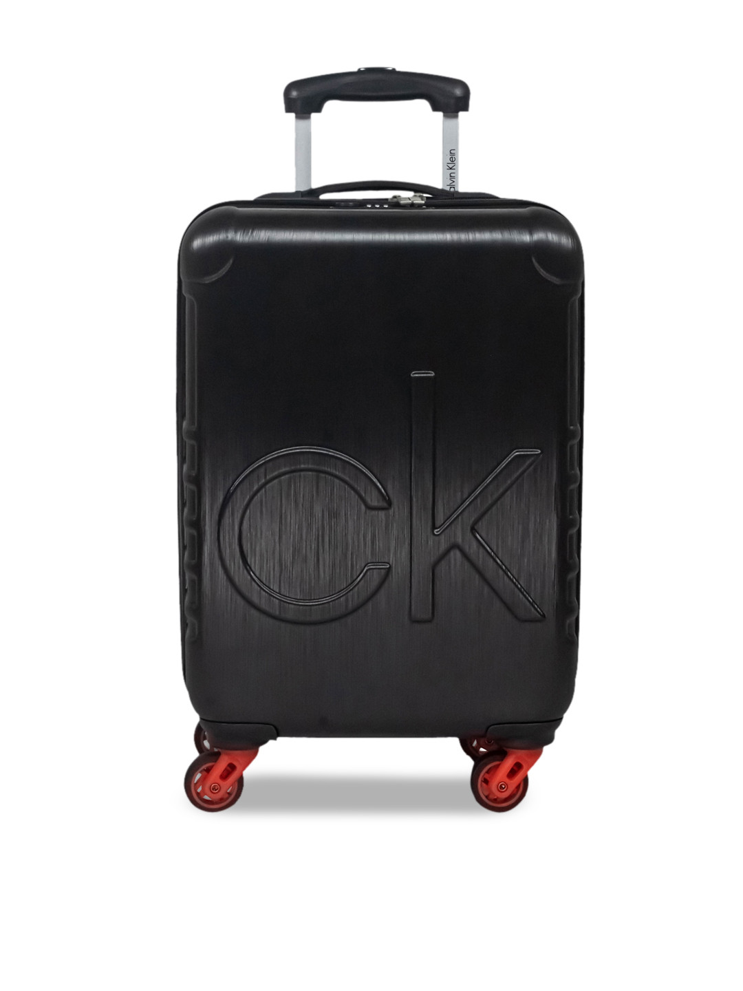 Buy Calvin Klein Black Luggage Ck Logo Hard Sided Cabin Trolley