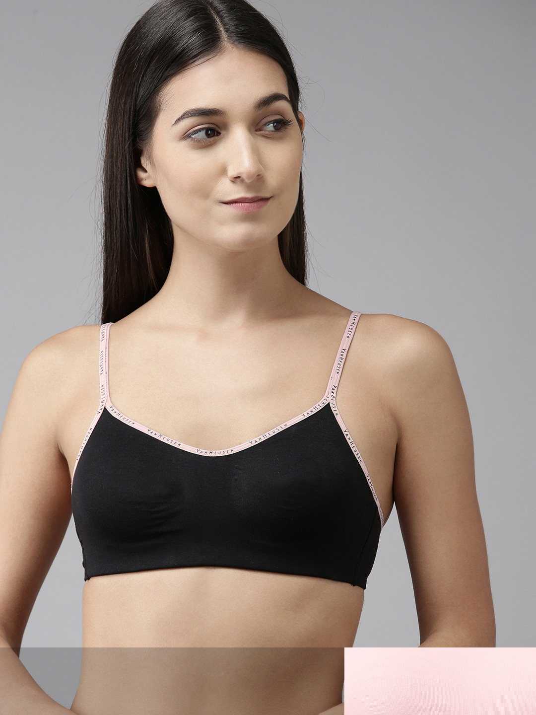 Buy Van Heusen Pack Of 2 Fairytale Solid Seamless Cups Non Padded Cami