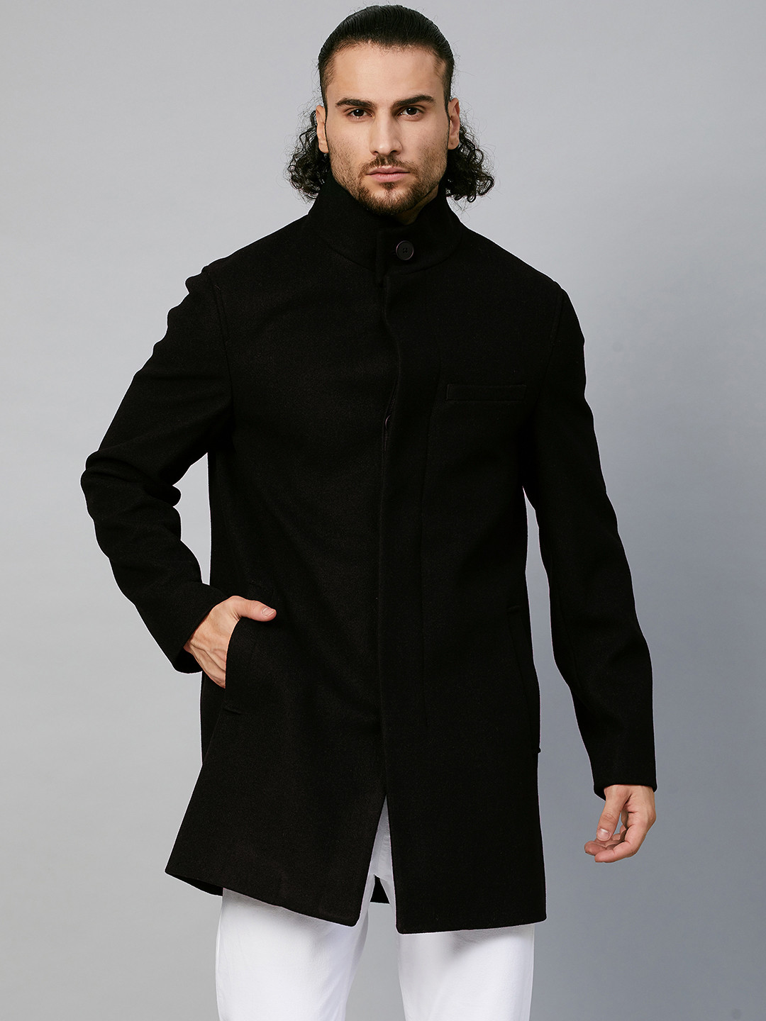 Buy Marks & Spencer Men Black Solid Coat Coats for Men 15275014 Myntra