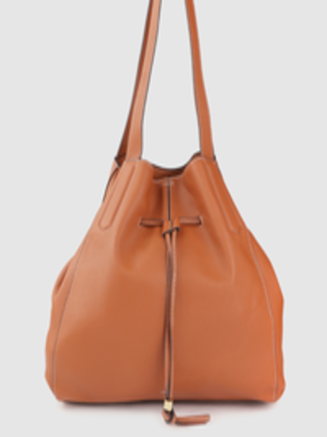 Buy Marks & Spencer Women Tan Brown Solid Bucket Shoulder Bag