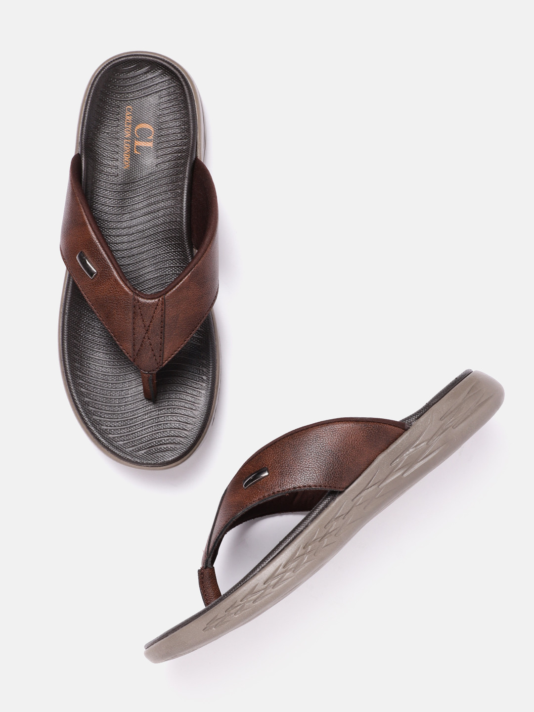 Buy Carlton London Men Coffee Brown Solid Comfort Sandals Sandals for Men 15279486 Myntra