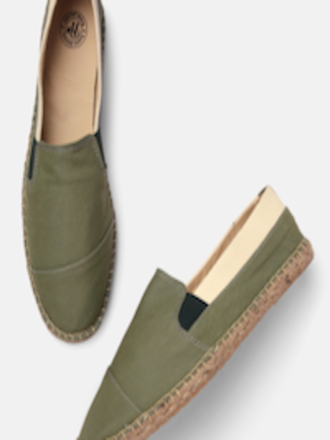 Buy Roadster Men Olive Green Solid Espadrilles - Casual Shoes for Men ...