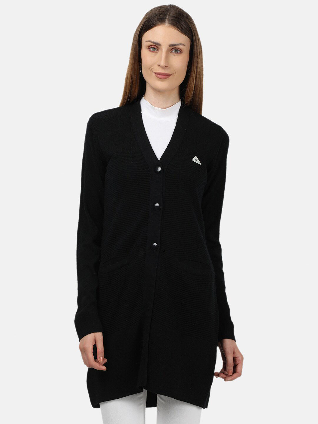 Buy Monte Carlo Women Navy Blue Longline Cardigan Sweaters for Women