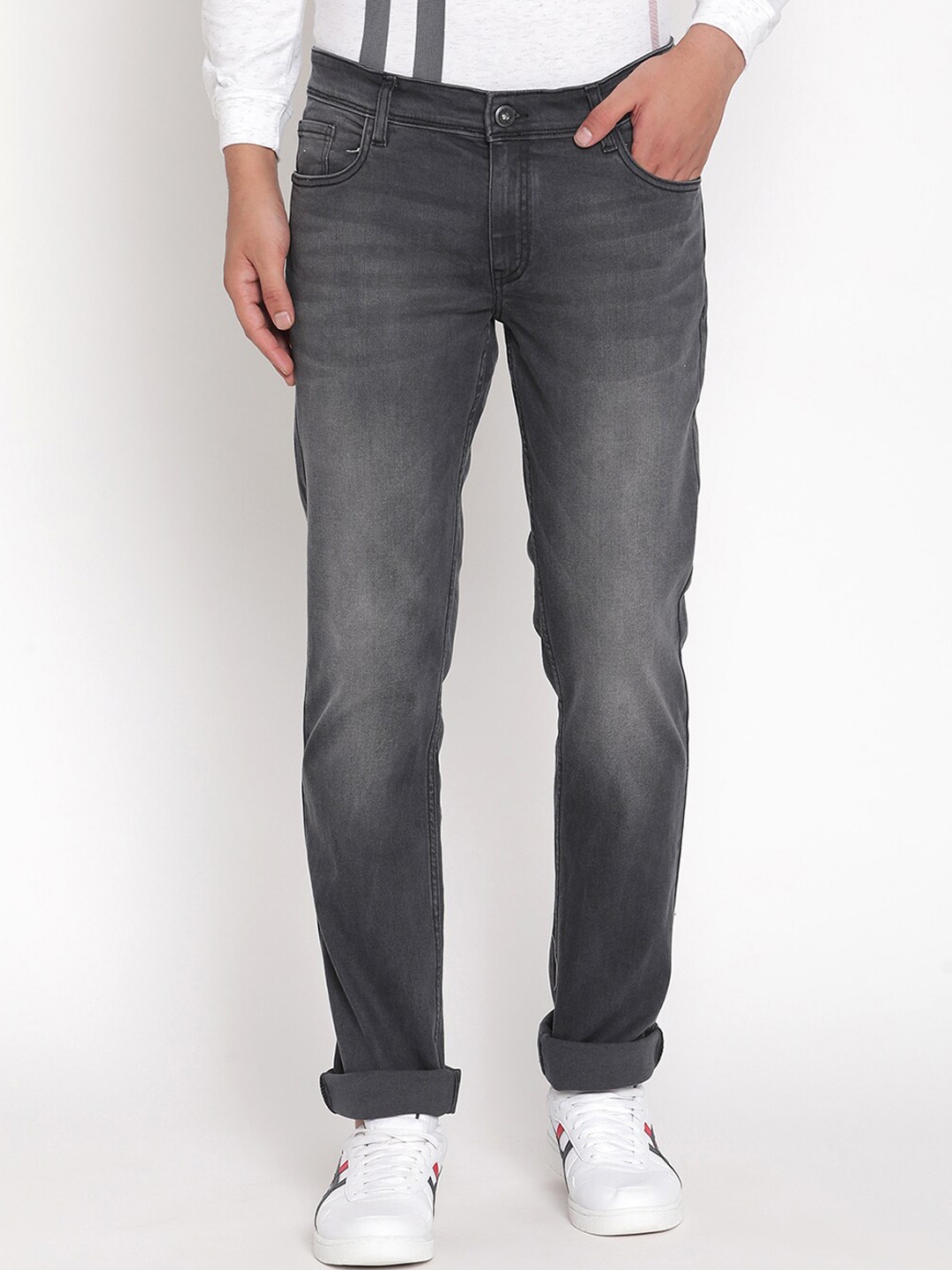 Buy Octave Men Charcoal Grey Light Fade Jeans - Jeans for Men 15289936 ...