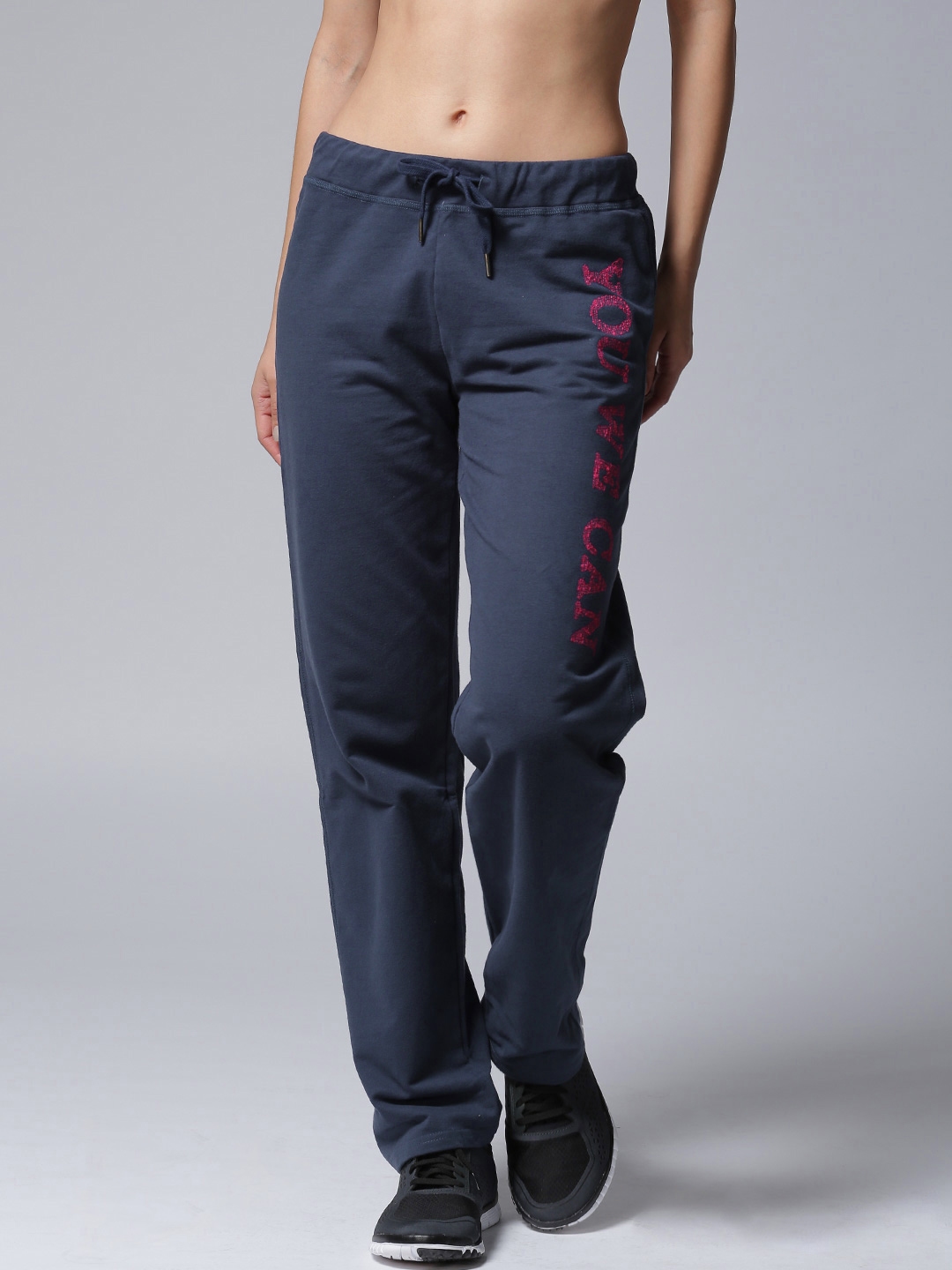 navy track pants