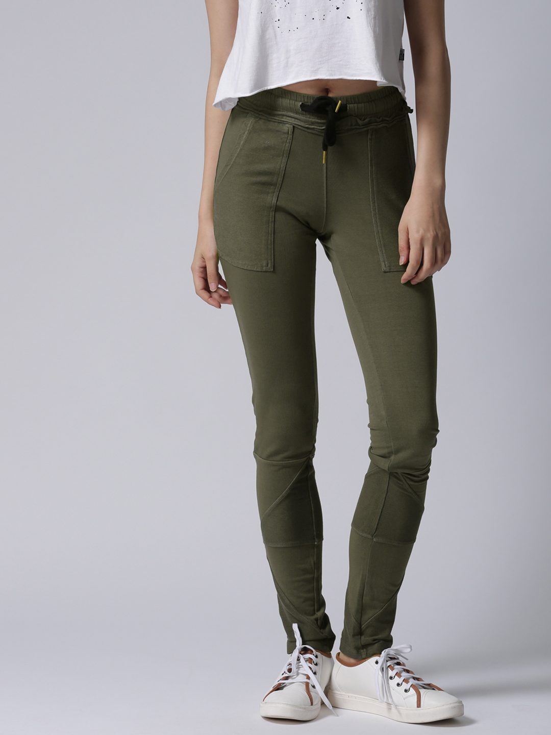 black and green track pants