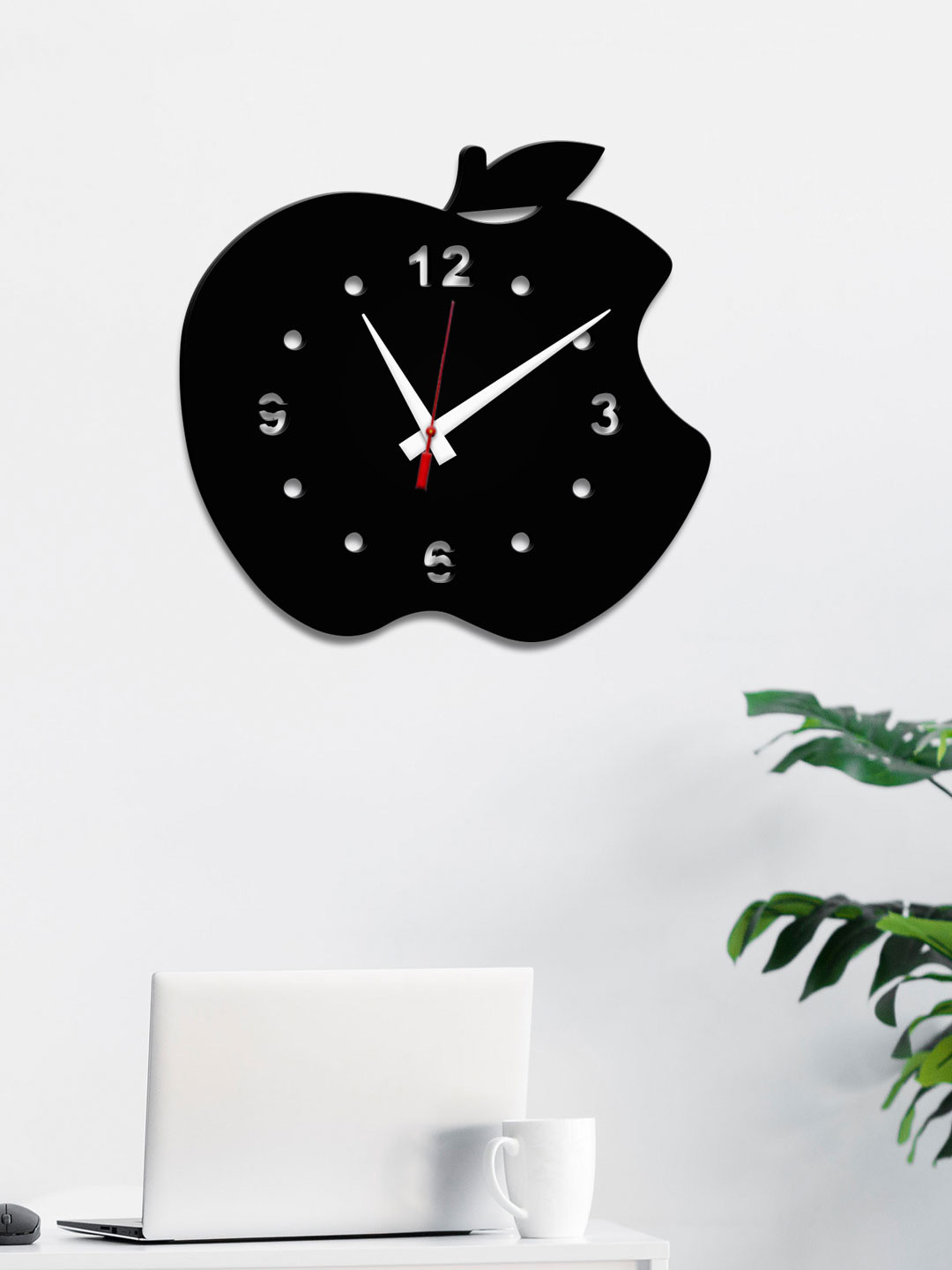 Buy WALLMANTRA Black & White Quirky Contemporary Wall Clock Clocks