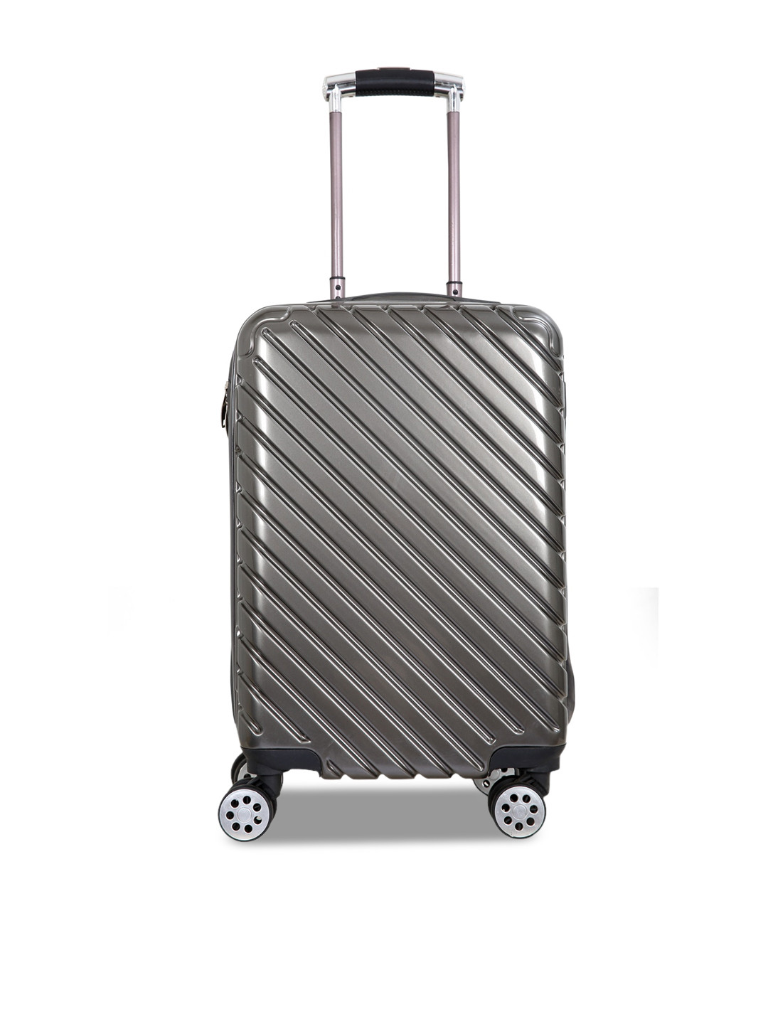 Buy Polo Class Grey Textured Hard Sided Large Trolley Suitcase