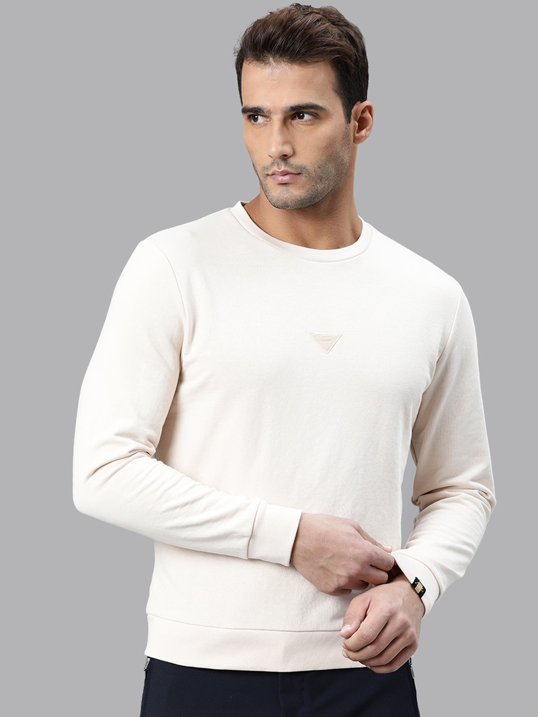 Rare Rabbit Pullover Buy RARE RABBIT Men Beige Solid Pullover Sweatshirt - Sweatshirts for ...