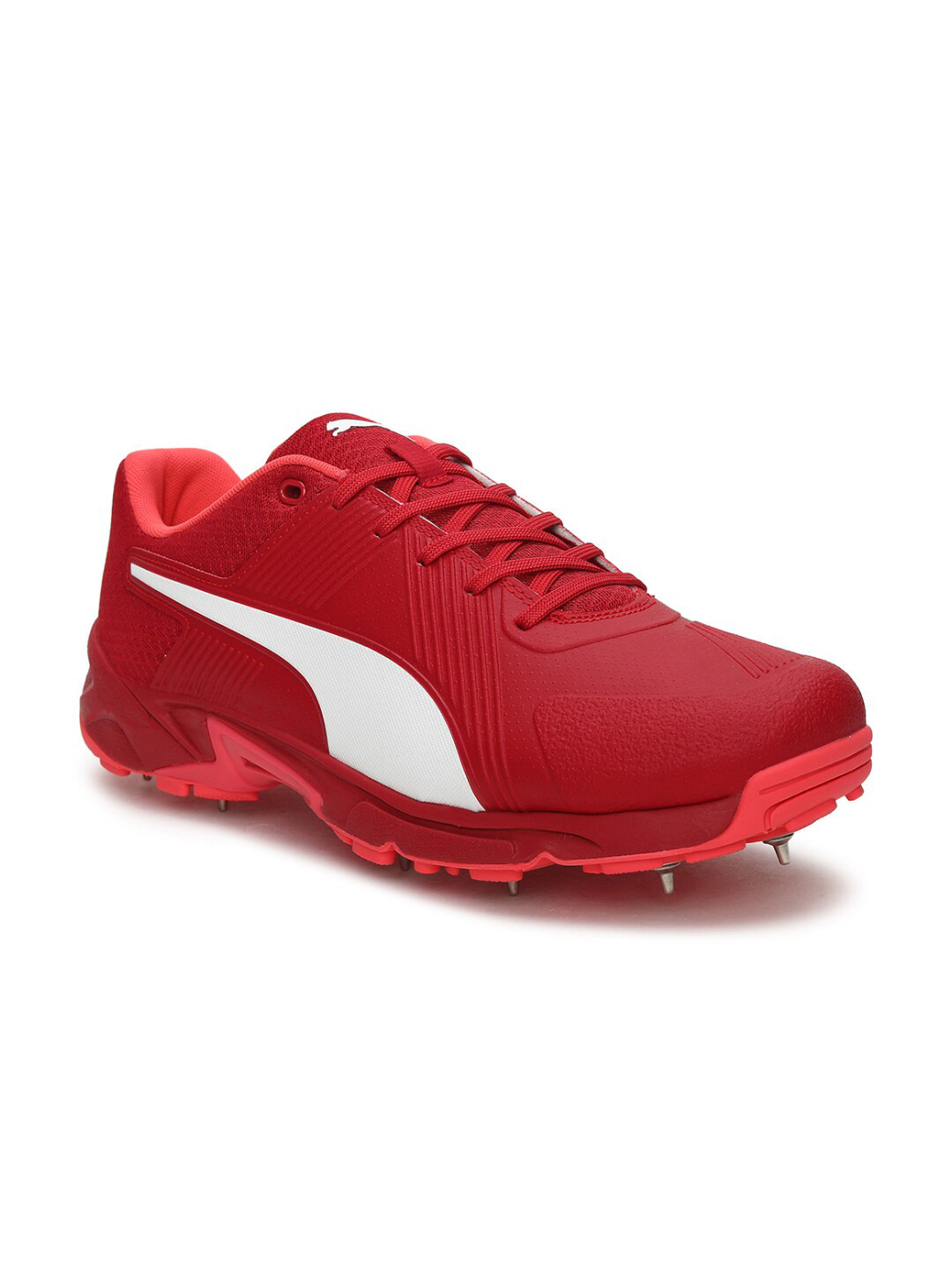 Buy Puma Men Red & White Spike 19.2 Cricket Boots Sports Shoes for