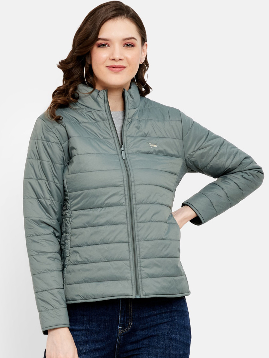 Buy METTLE Women Olive Green Puffer Jacket Jackets for Women 15316392