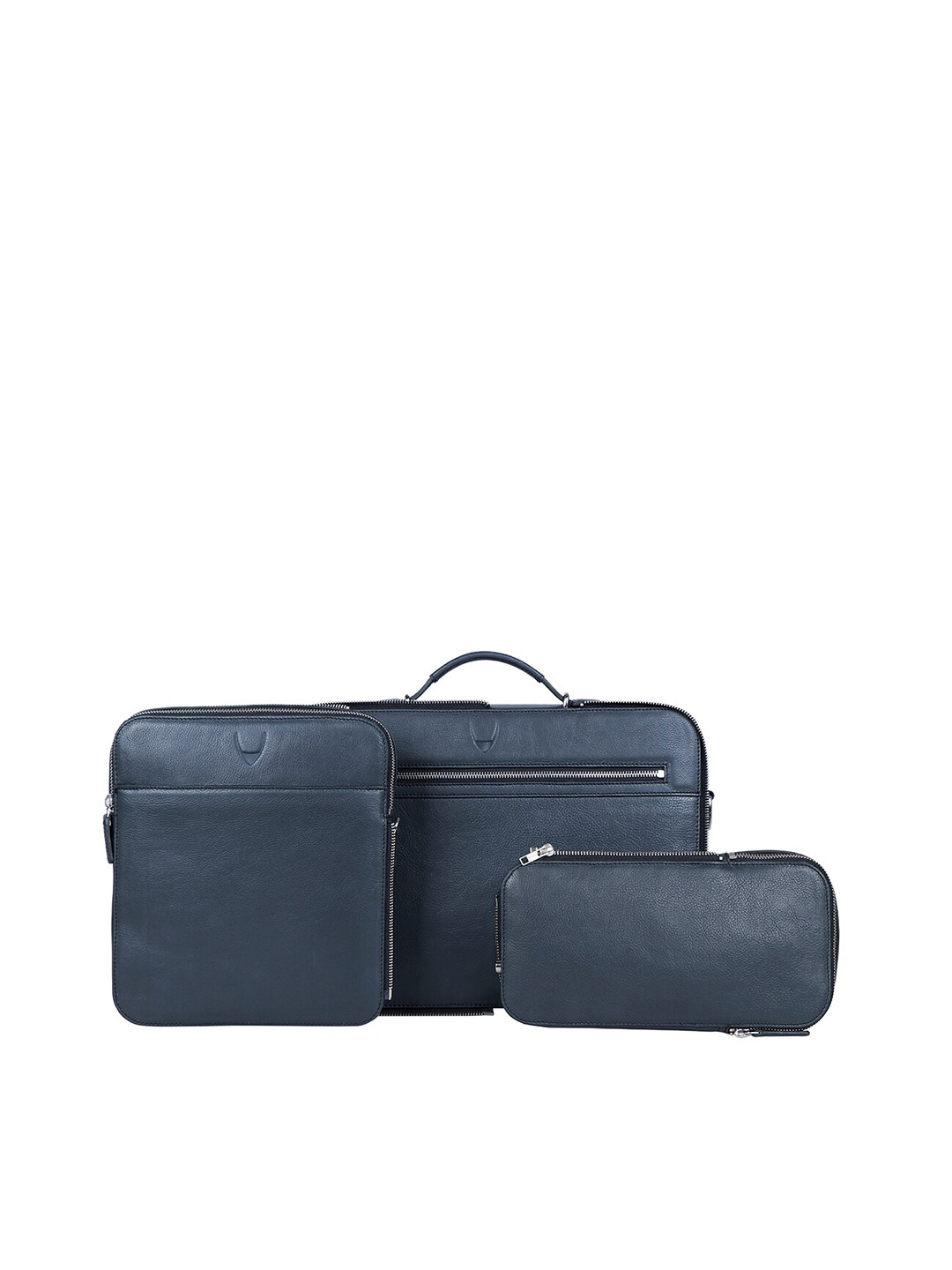 Buy Hidesign Men Navy Blue Leather Messenger Bag Messenger Bag for