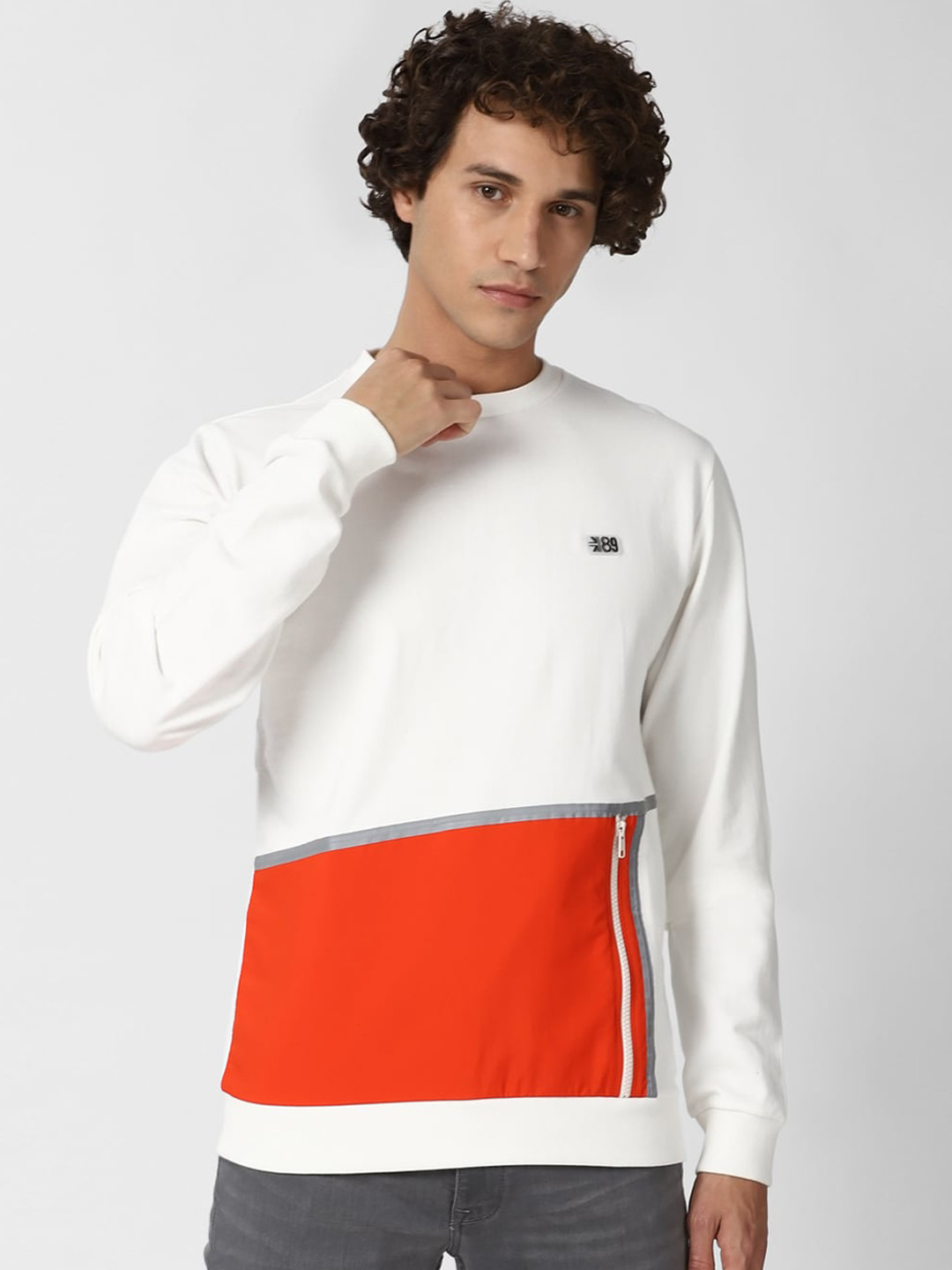 Peter england sweatshirt white Clearance