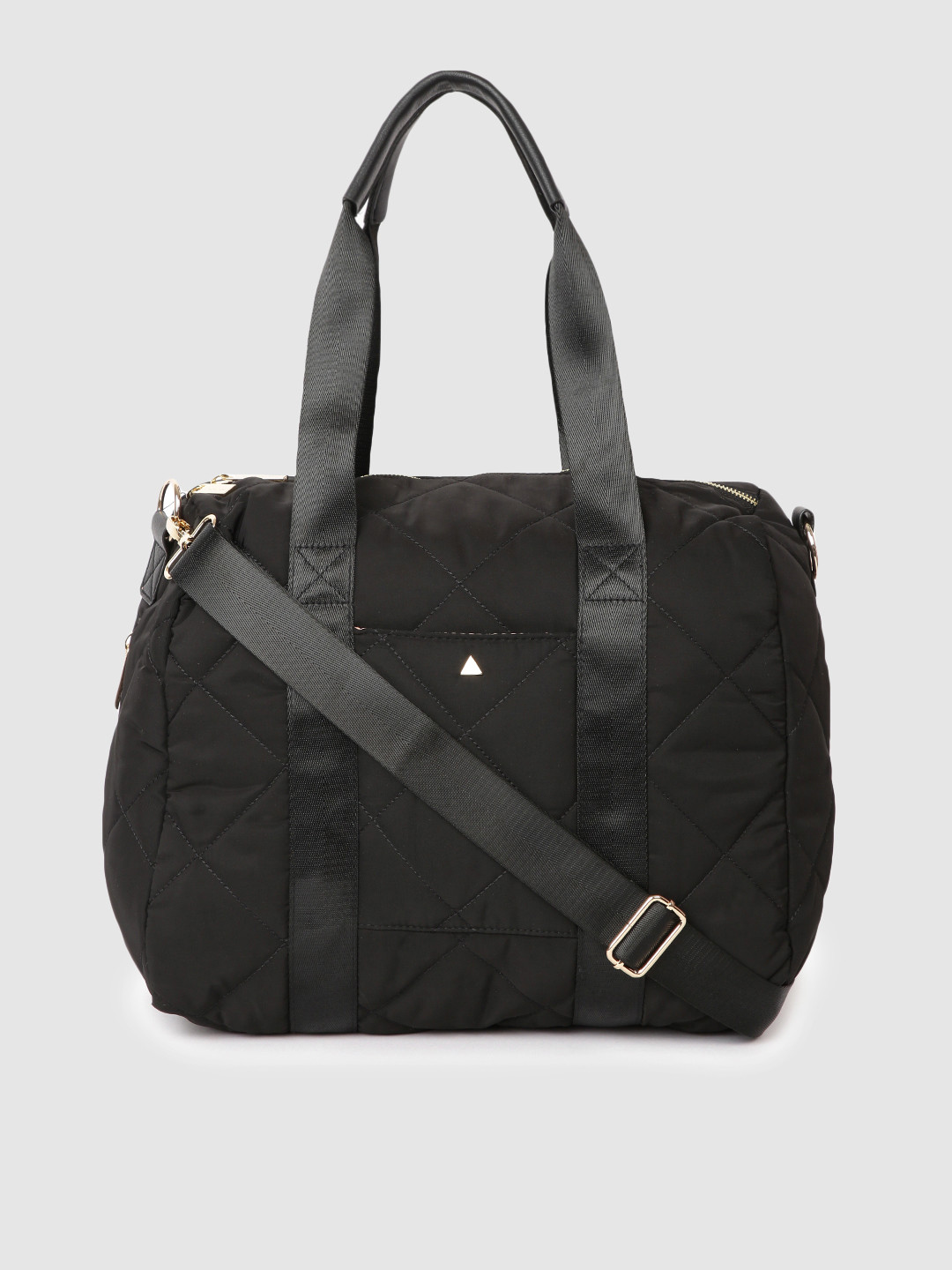 Buy Accessorize Women Black Solid Quilted Becca Gym Handheld Bag Handbags for Women 15324052