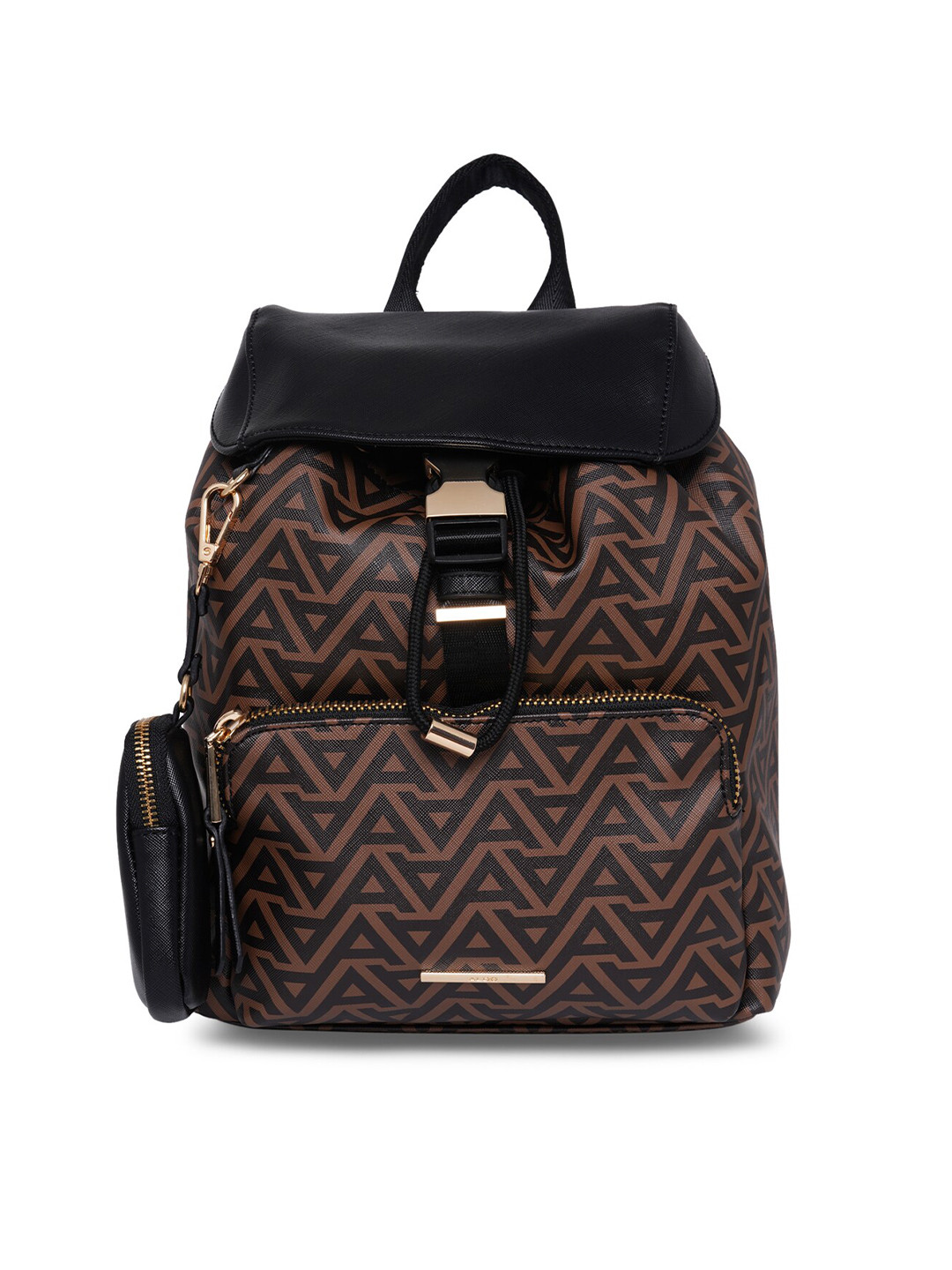 Buy ALDO Women Brown & Black Backpack Backpacks for Women 15327106