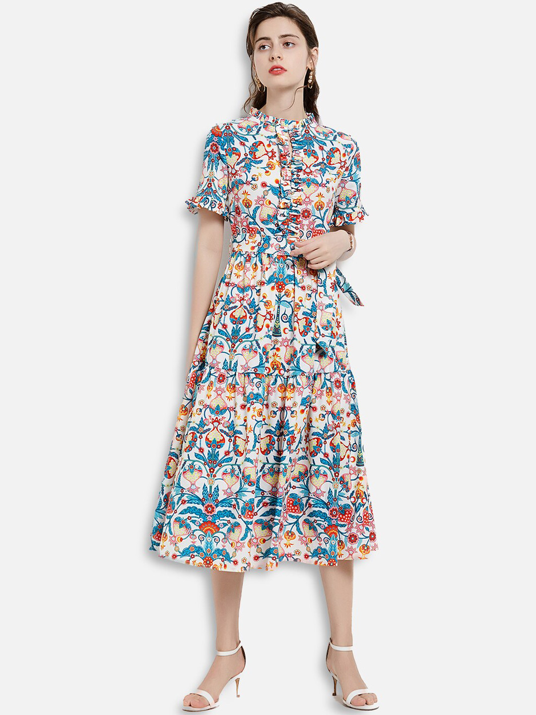 Buy JC Collection Multicoloured Floral Midi Dress Dresses for Women