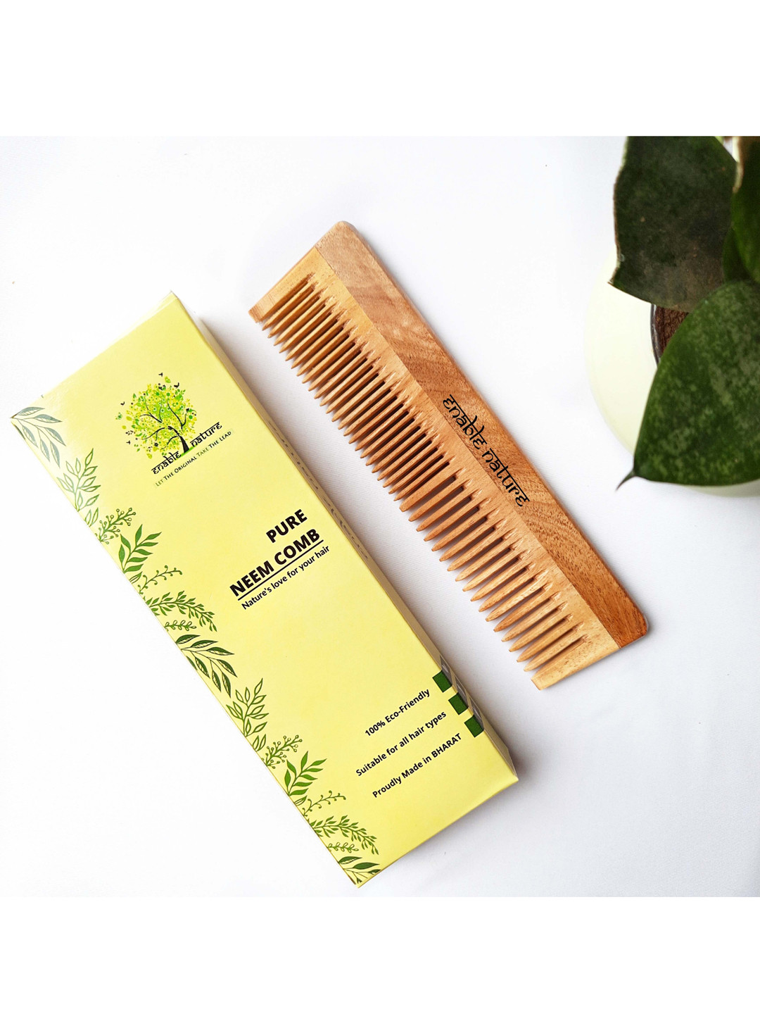 Buy Enable Nature Pure Neem Wood Comb Hair Brush And Comb for Unisex 15336736 Myntra