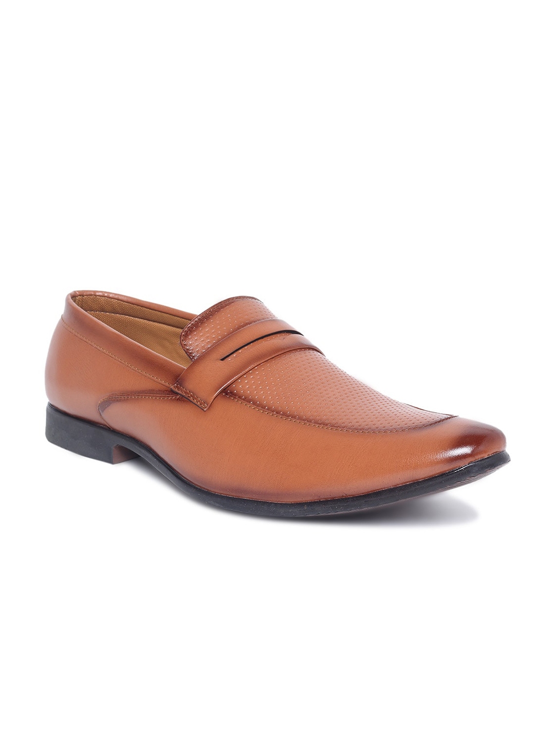 Buy Mutaqinoti Men Tan Brown Solid Formal Loafers Formal Shoes For Men 15337970 Myntra 6688