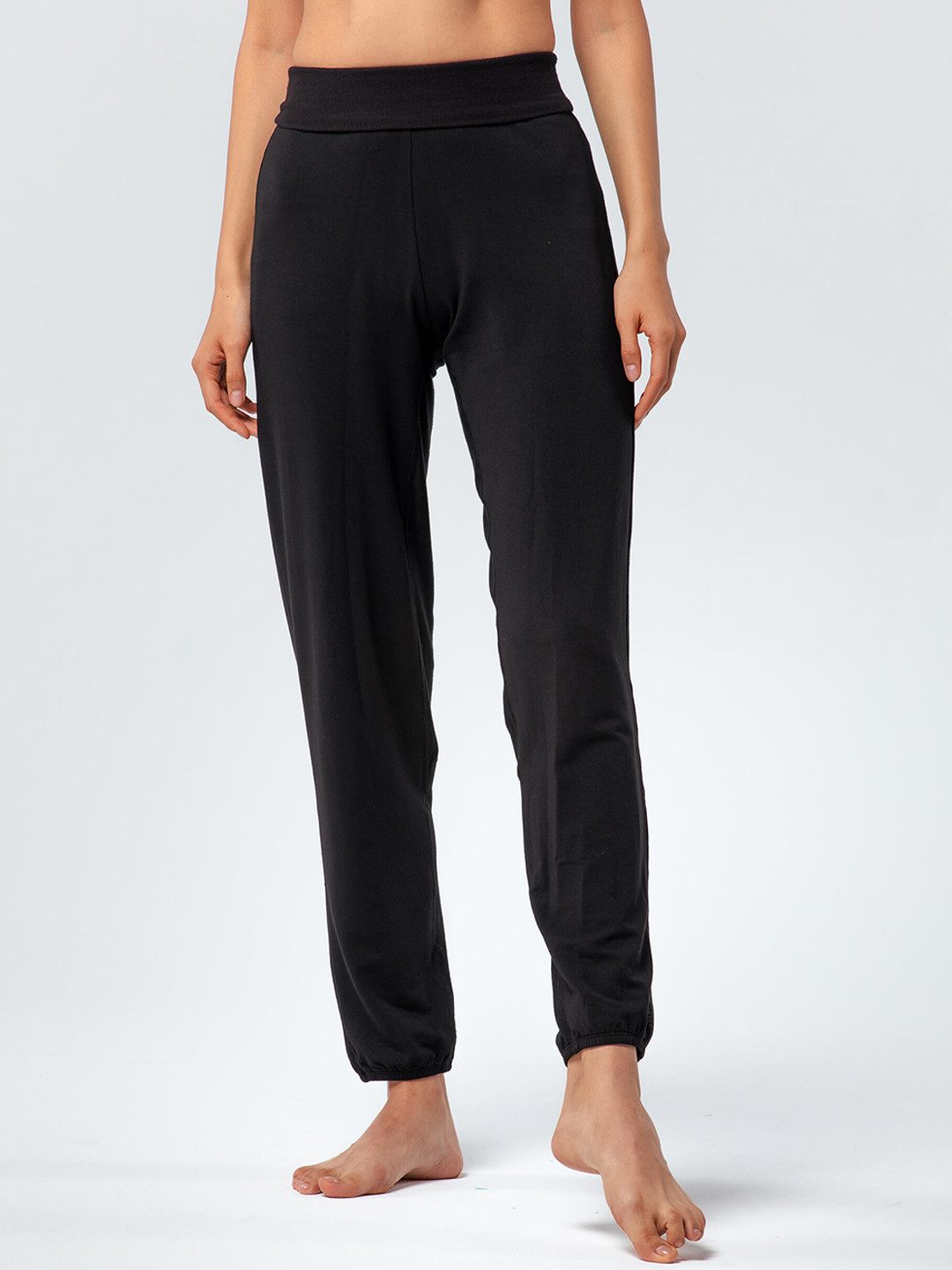 Buy Domyos By Decathlon Women Black Solid Dance Lounge Pants Lounge